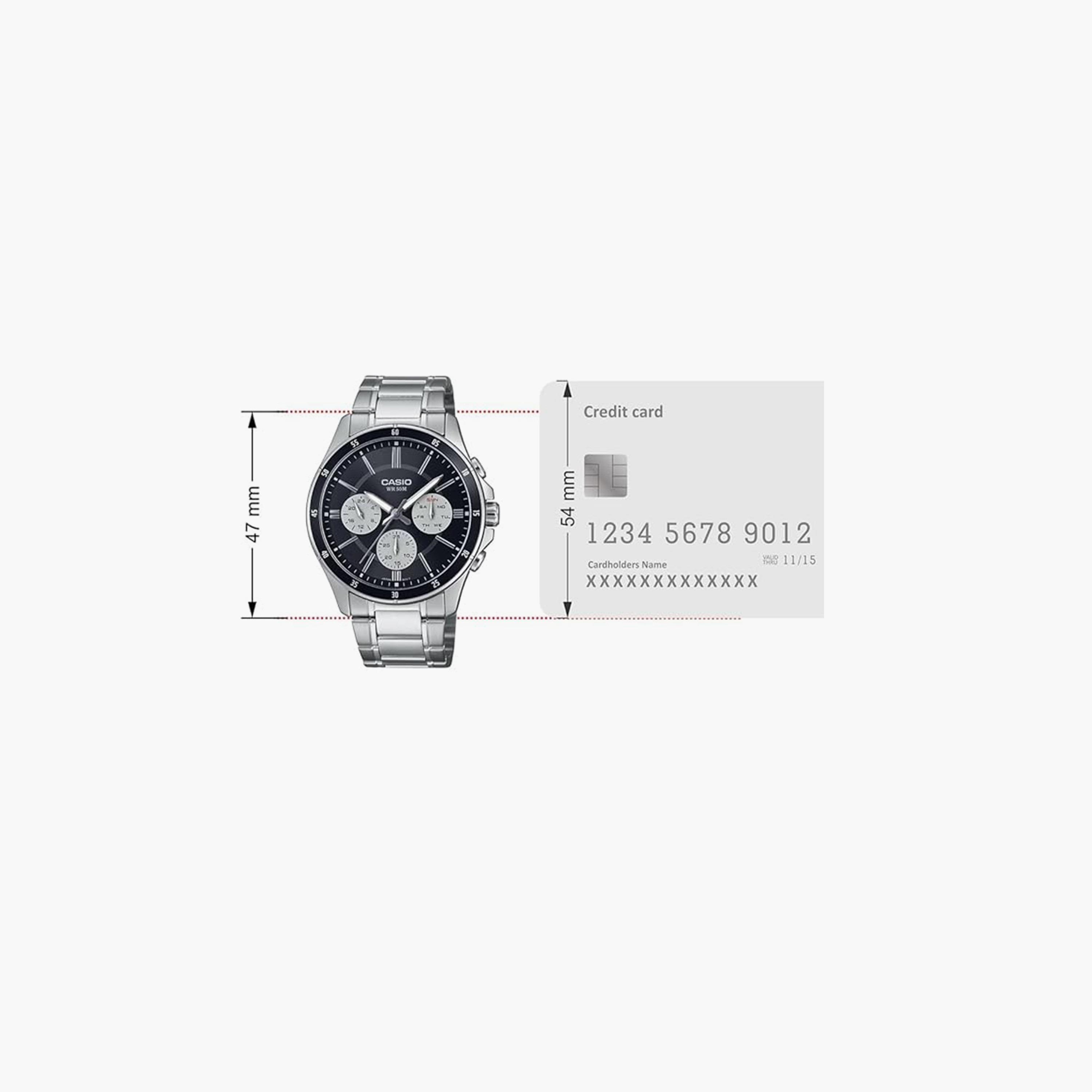 Casio Men's 43MM Silver Analog Stainless Steel Strap Watch | MTP-1374D-1A3VDF-men-watchesandjewellery-watches-image-6