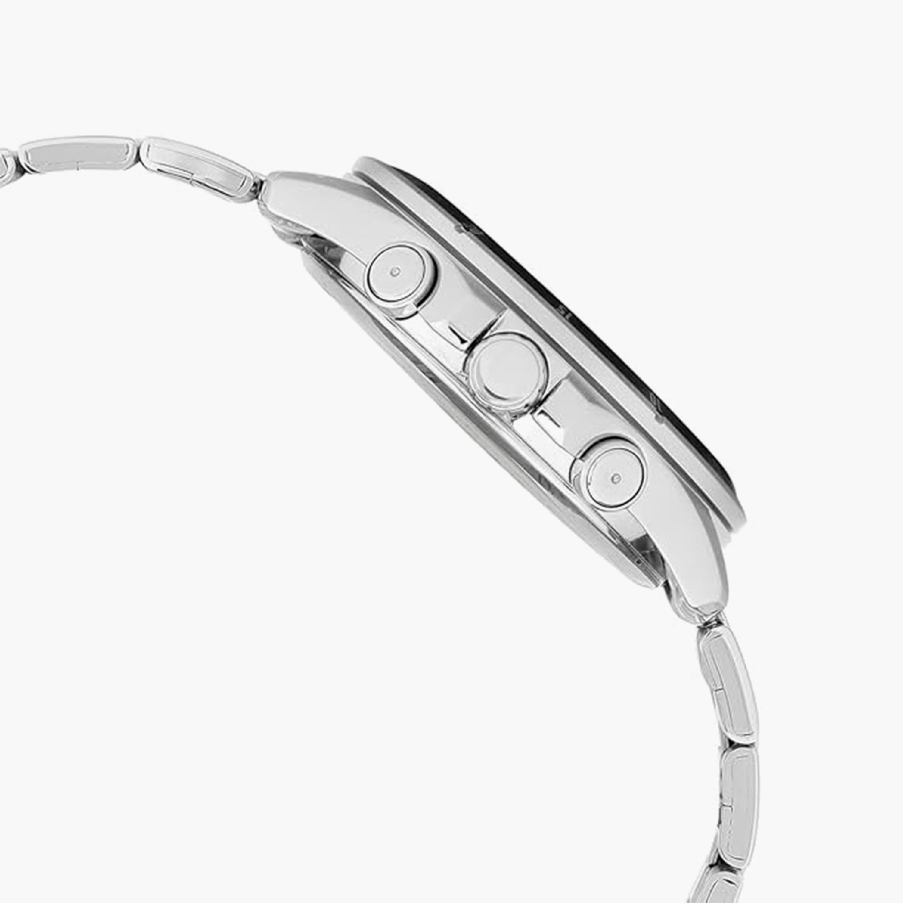 كاسيو- ساعة رجالية تناظرية حزام ستانلس ستيل لون فضي  43 مم | MTP-1374D-7A2VDF-men-watchesandjewellery-watches-image-4
