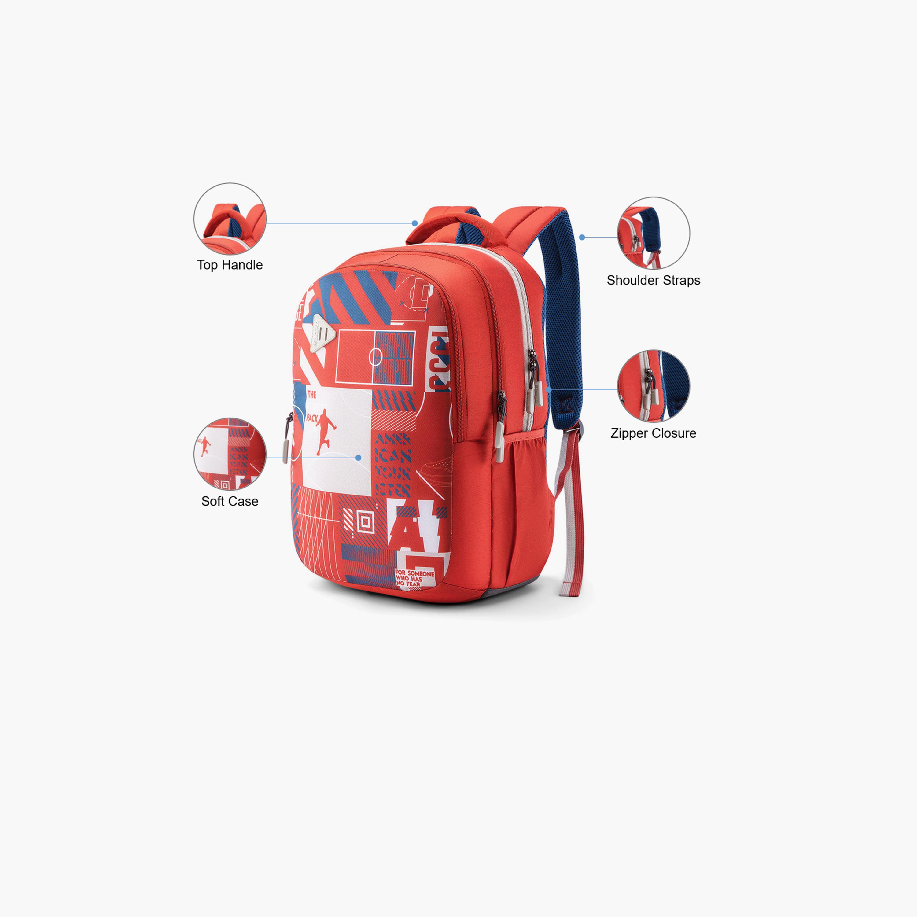 American Tourister 35L Backpack, Polyester, Adjustable Shoulder Straps | LN720102-school-bagsandbackpacks-backpacks-image-3