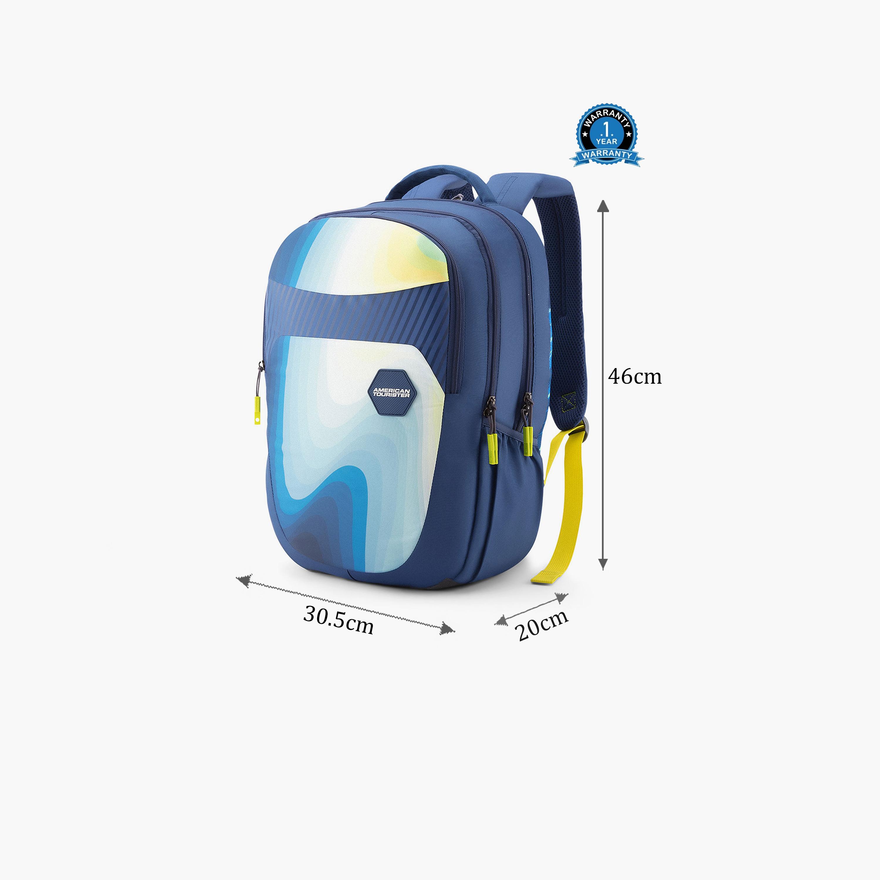 American Tourister 30.5L Backpack, Polyester, Adjustable Shoulder Straps | LN941001-school-bagsandbackpacks-backpacks-image-2