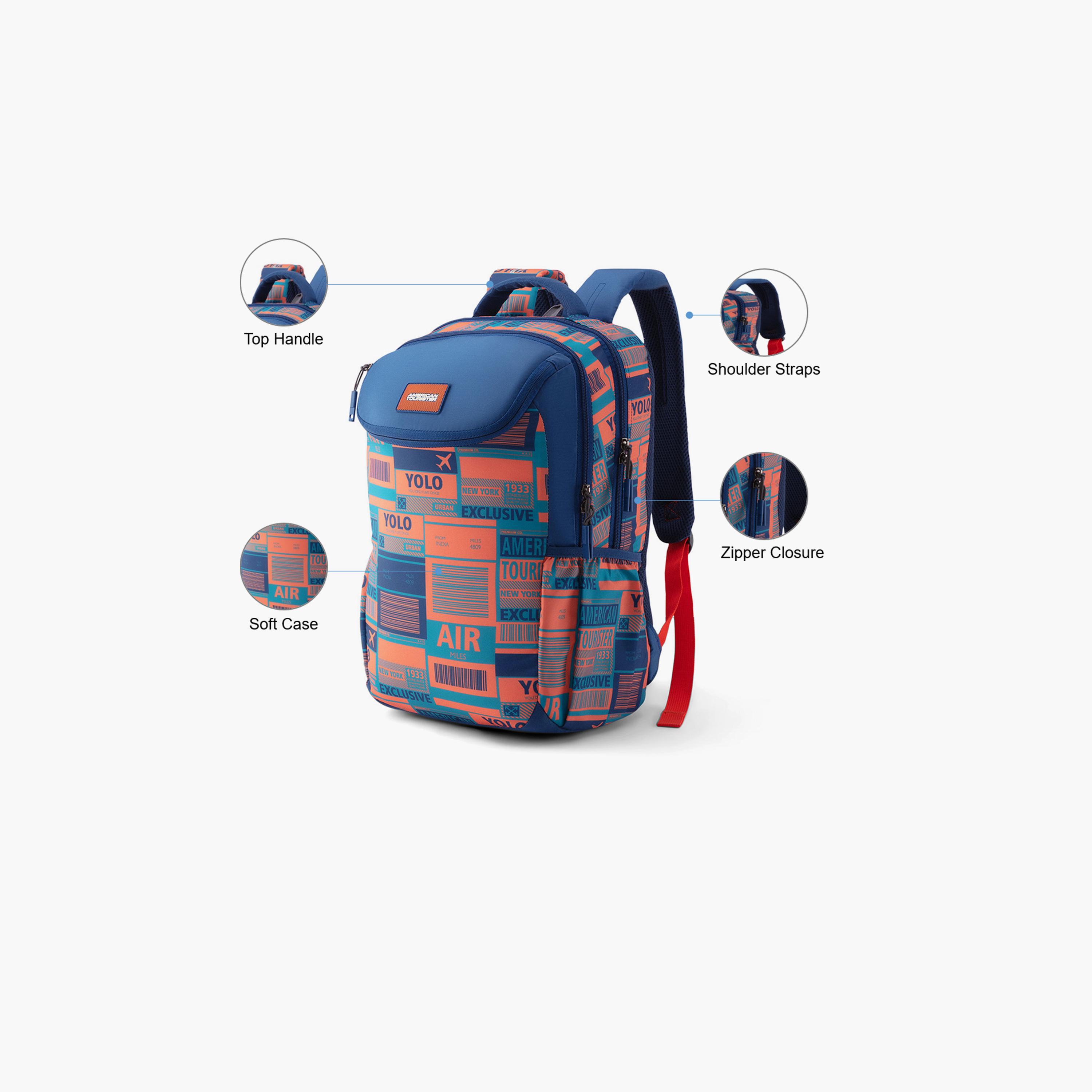 اميريكان توريستر- شنطة ظهر 30.5 لتر، بوليستر، أحزمة كتف قابلة للتعديل | LN901002-school-bagsandbackpacks-backpacks-image-3