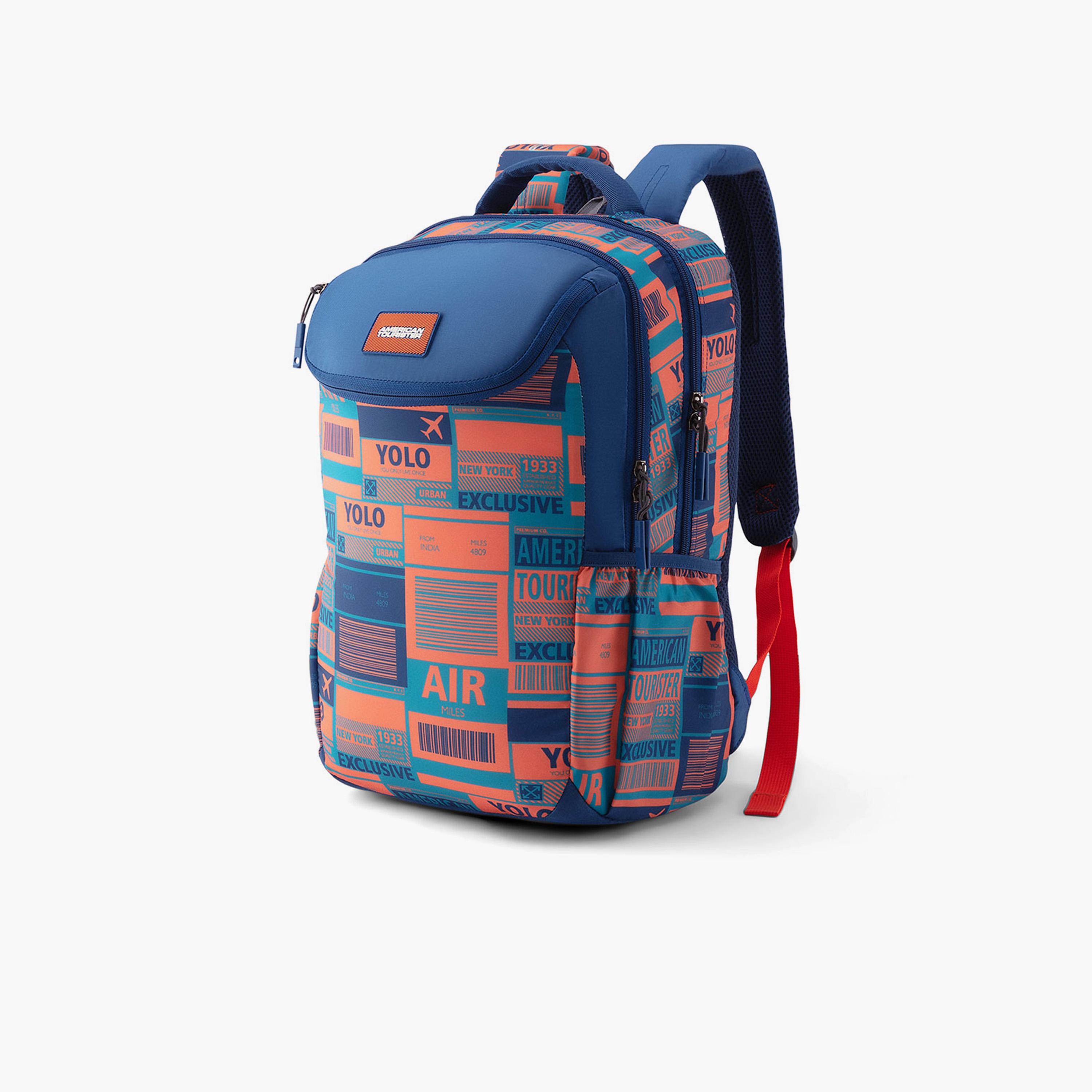 American Tourister 30.5L Backpack, Polyester, Adjustable Shoulder Straps | LN901002-travel-kidstrolleyandbags-image-4