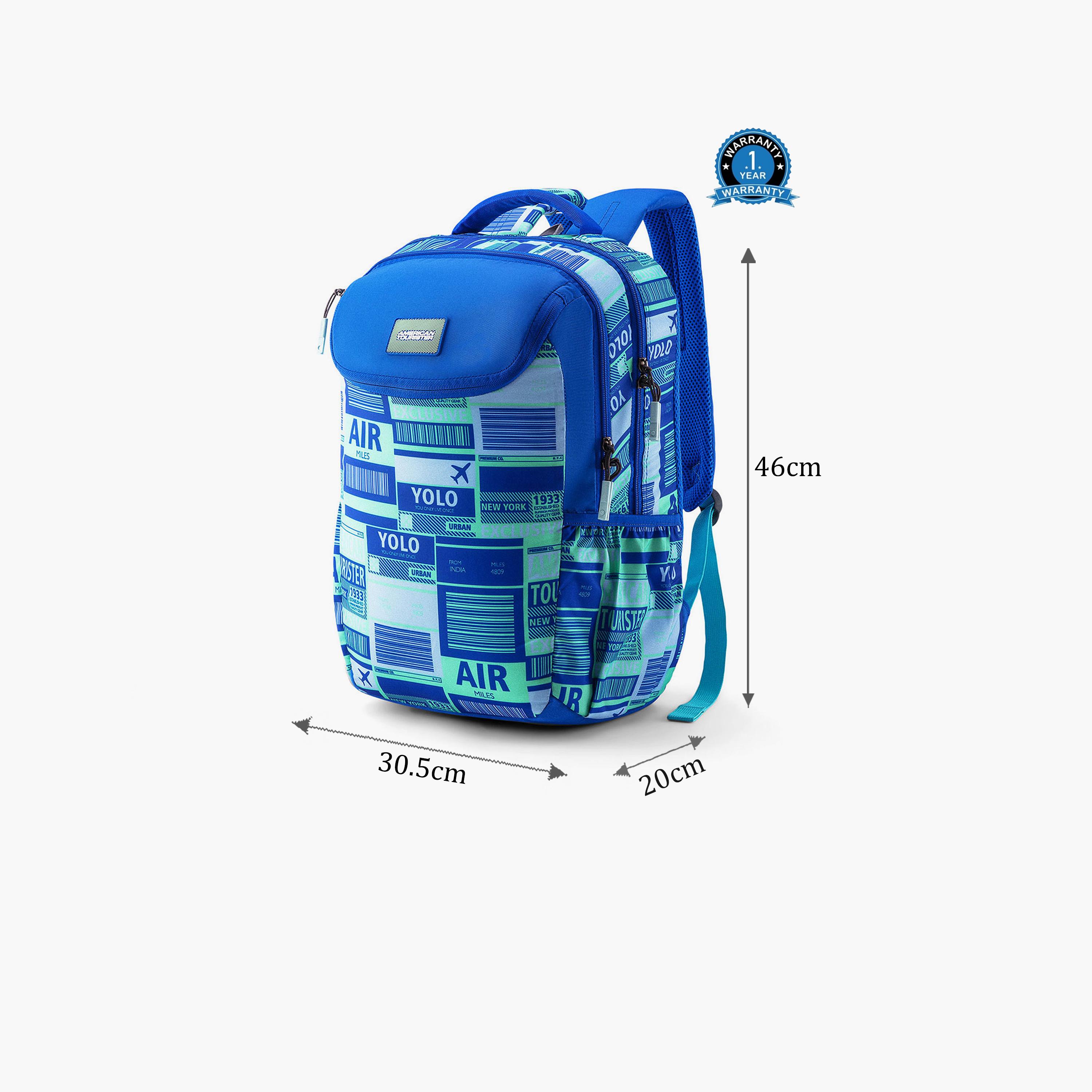 American Tourister 30.5L Backpack, Polyester, Adjustable Shoulder Straps | LN904002-school-bagsandbackpacks-backpacks-image-2