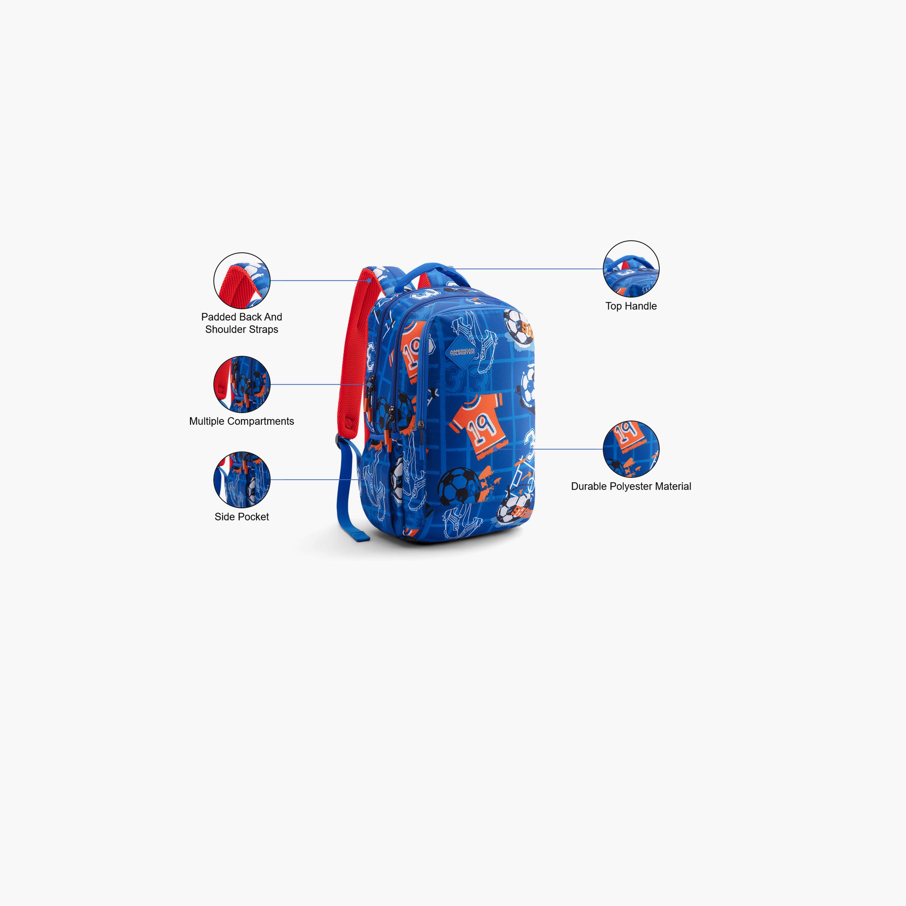American Tourister 31L Backpack, Polyester, Adjustable Shoulder Straps | LP301001-school-bagsandbackpacks-backpacks-image-3