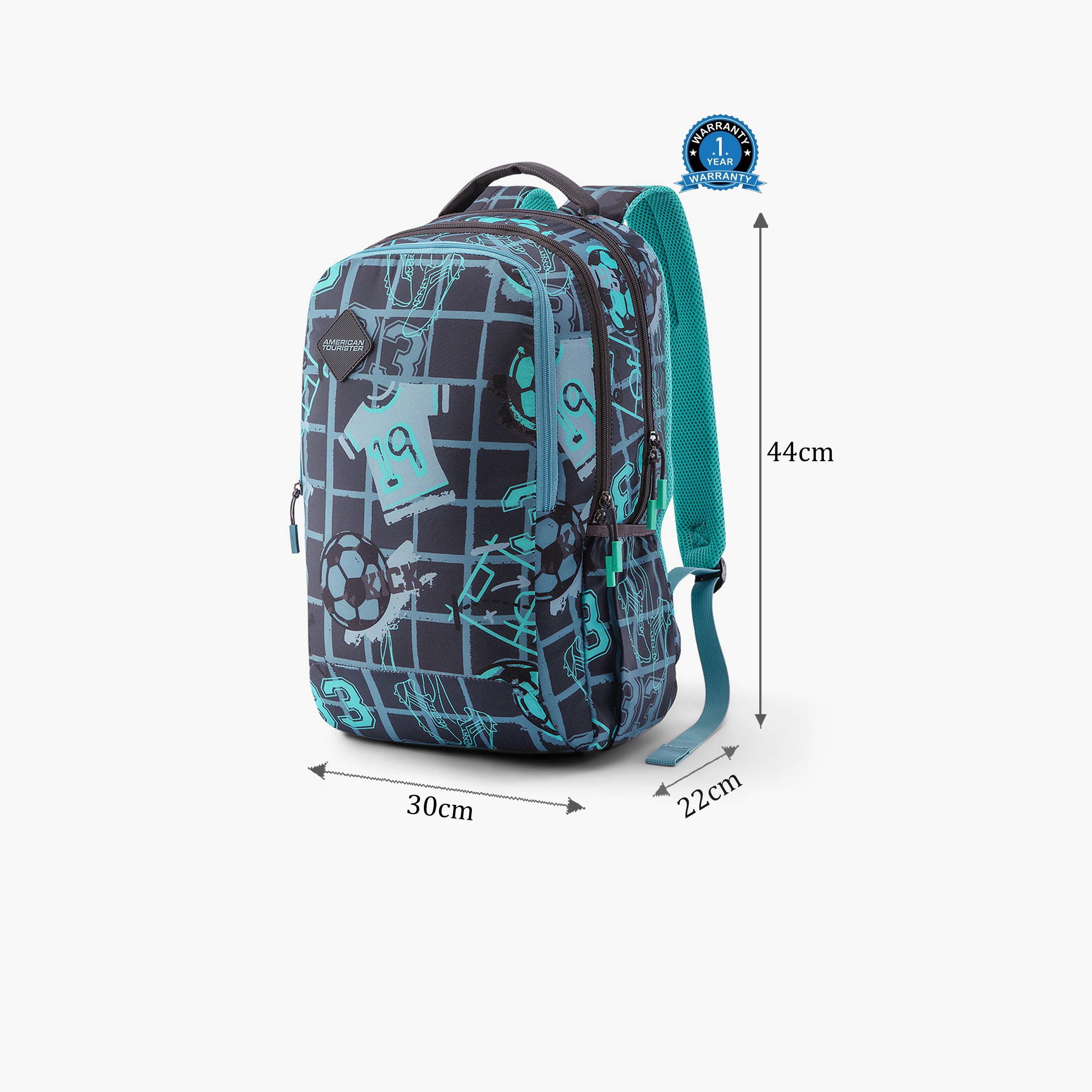 American Tourister 31L Backpack, Polyester, Adjustable Shoulder Straps | LP308001-school-bagsandbackpacks-backpacks-image-2