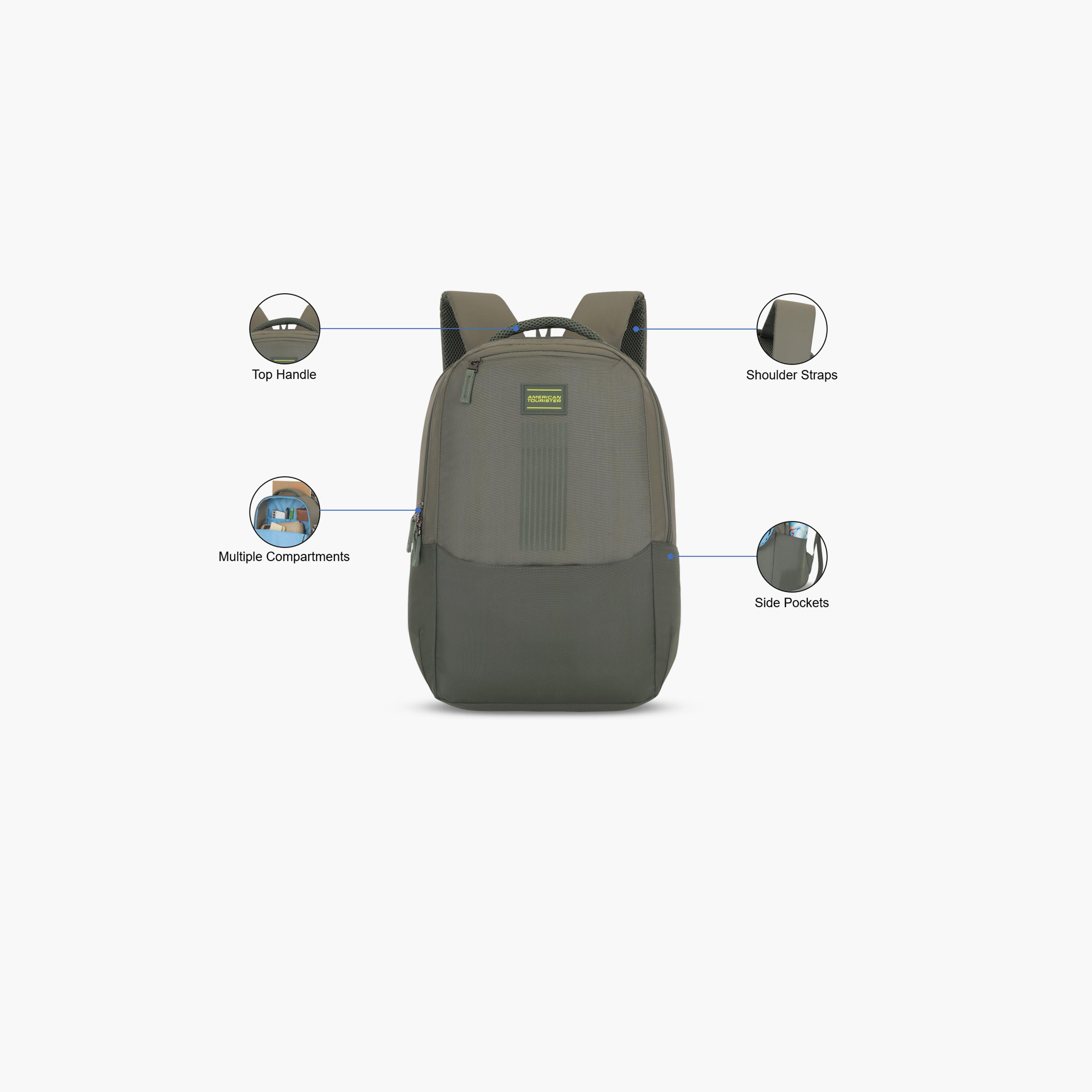 American Tourister 27L Backpack, Polyester, Adjustable Shoulder Straps | SH214001-school-bagsandbackpacks-backpacks-image-3