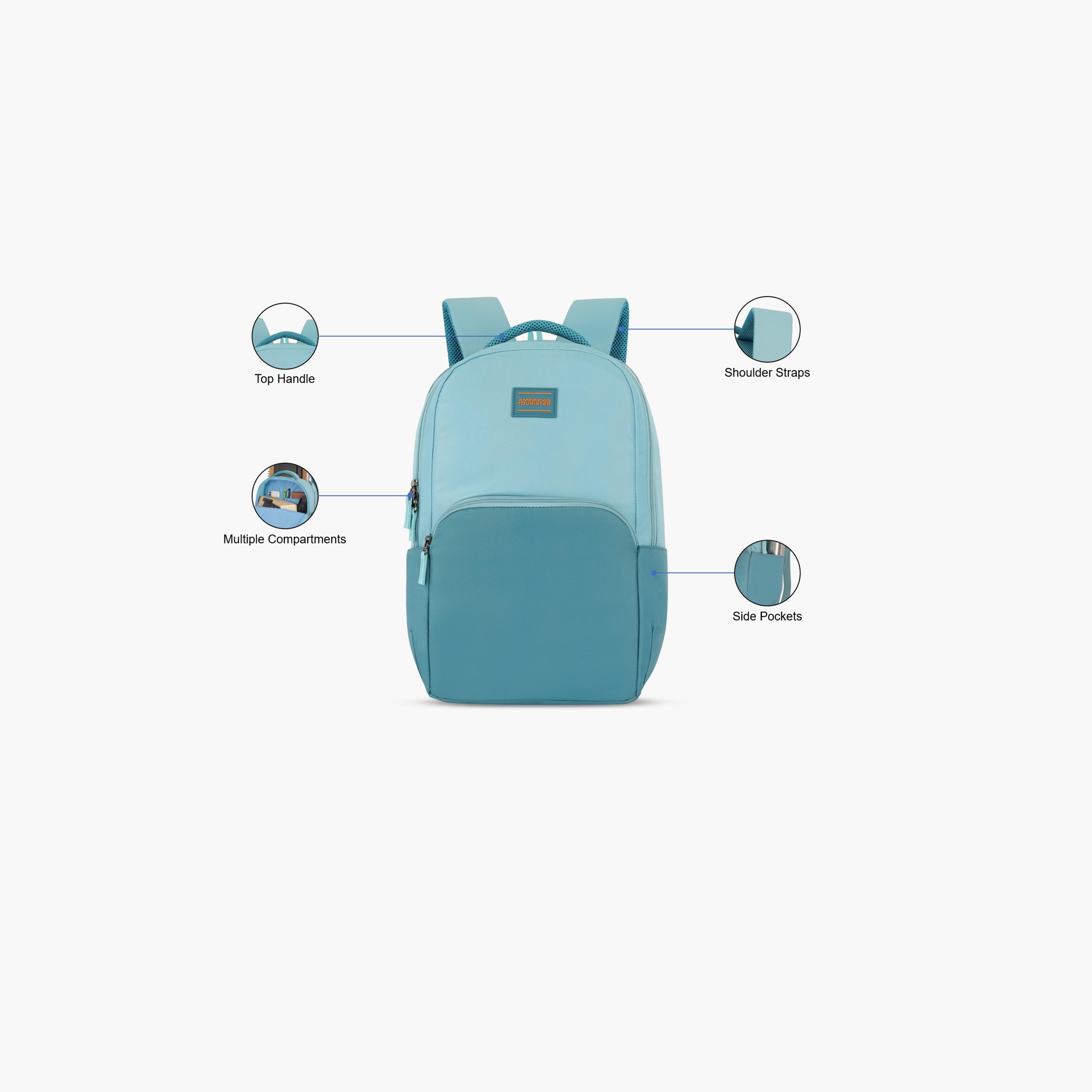 American Tourister 28L Backpack, Polyester, Adjustable Shoulder Straps | SH221002-school-bagsandbackpacks-backpacks-image-3