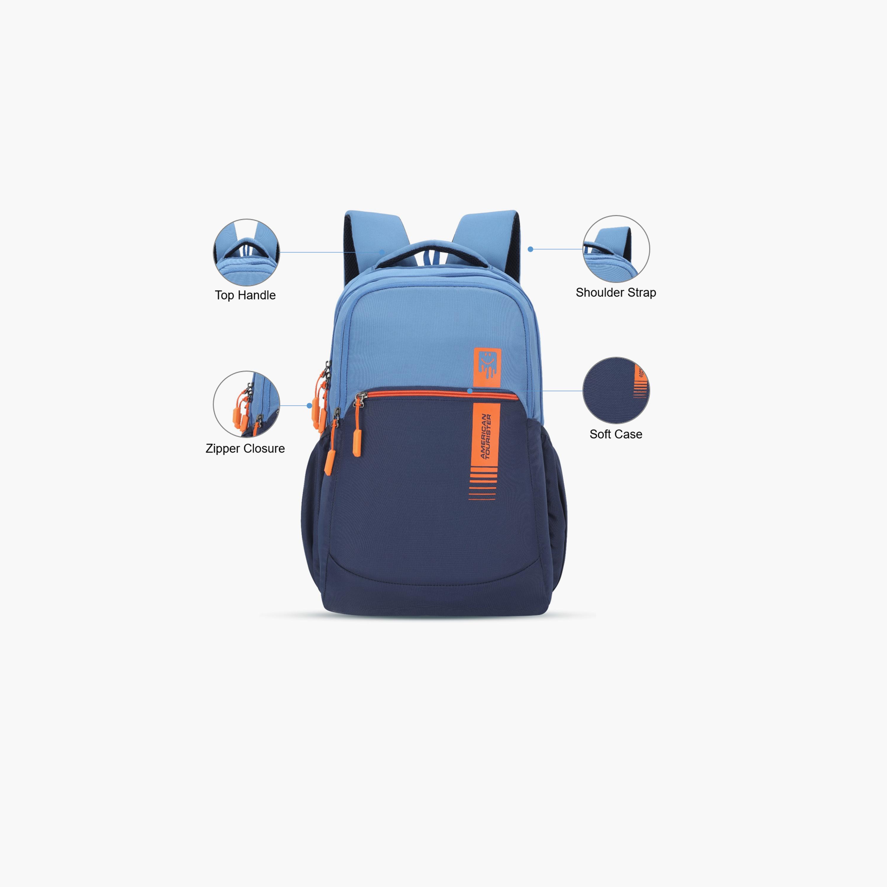 American Tourister 28L Backpack, Polyester, Adjustable Shoulder Straps | SF341001-school-bagsandbackpacks-backpacks-image-3