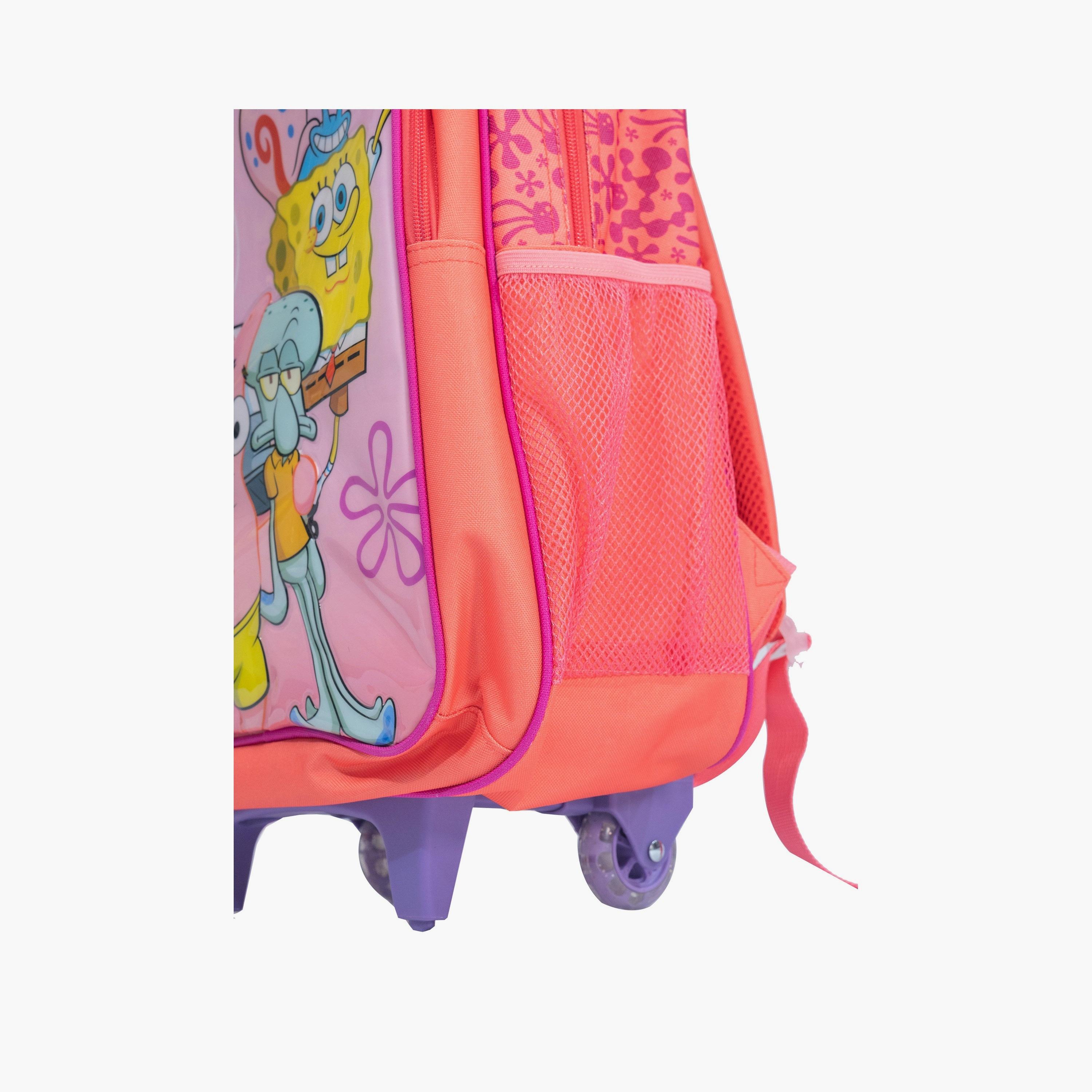 Sponge Bob 5- Piece Trolley Backpack Set - Orange - 18 Inch-school-bagsandbackpacks-trolleybags-image-7