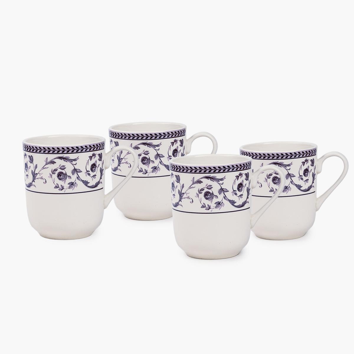 Claytan Callista 4-Piece Ceramic Mug Set - 370 ml