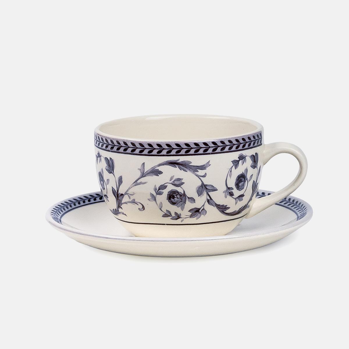Claytan Callista Ceramic Cup and Saucer Set - 240 ml