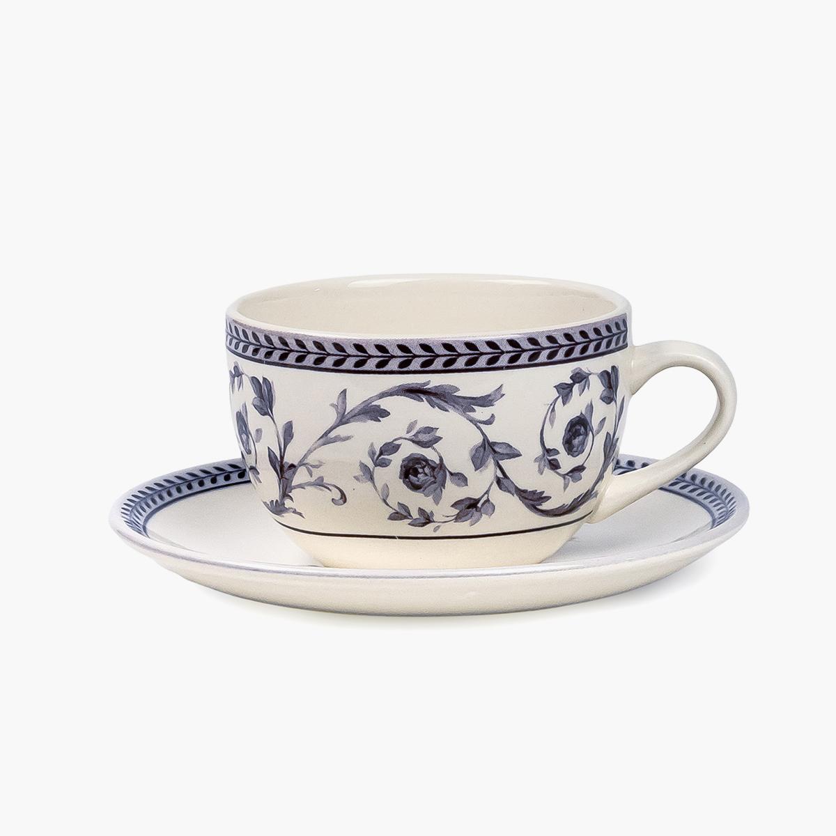 Claytan Callista 6-Piece Ceramic Cup and Saucer Set - 240 ml