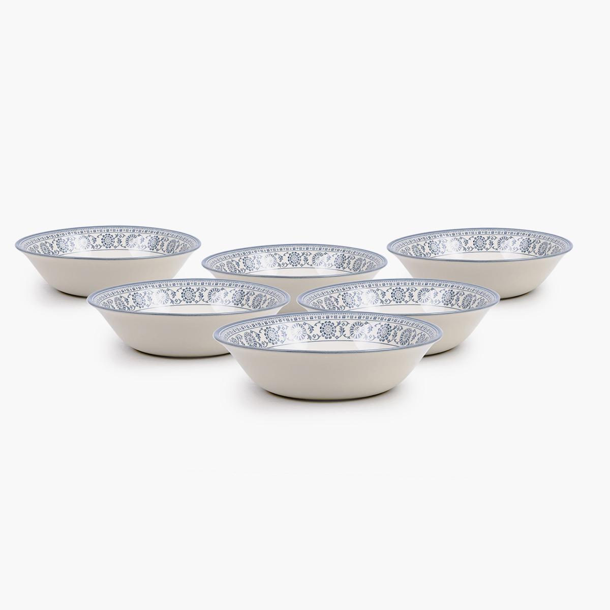 Claytan Plethora 6-Piece Ceramic Salad Bowl Set - 17 cm