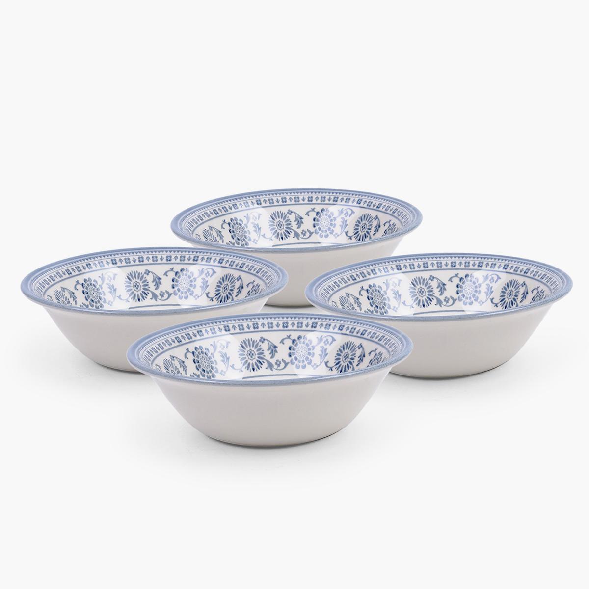 Claytan Plethora 4-Piece Porcelain Cereal Bowl Set - 17 cm