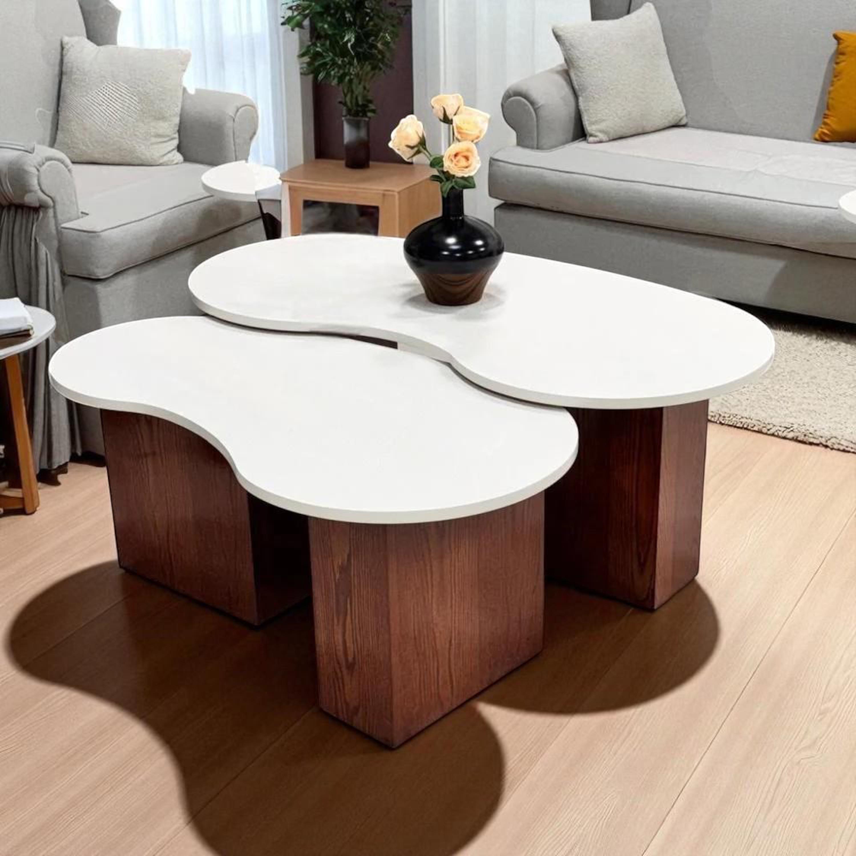 Wooden Top 6-Piece Table Set-furniture-livingroom-coffeetables-image-2