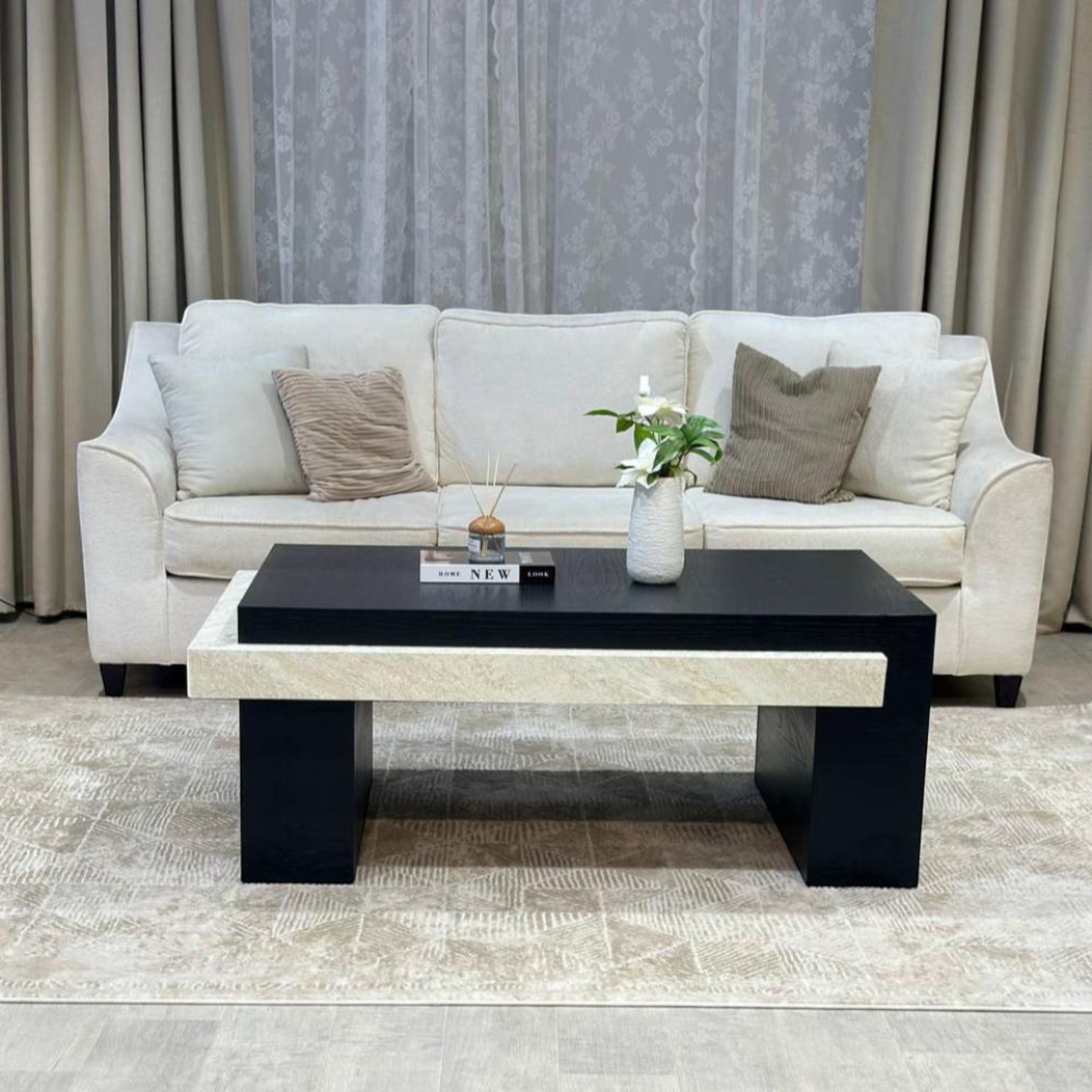 Wooden Top Coffee Table - 130x70x50 cms-furniture-livingroom-coffeetables-image-1