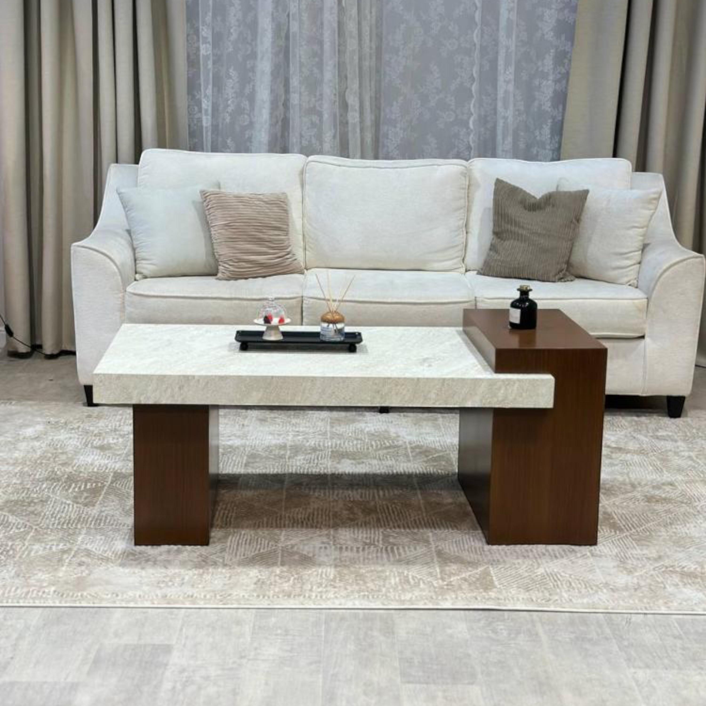 Wooden Top 7-Piece Coffee Table and Side Table Set-furniture-livingroom-coffeetables-image-4