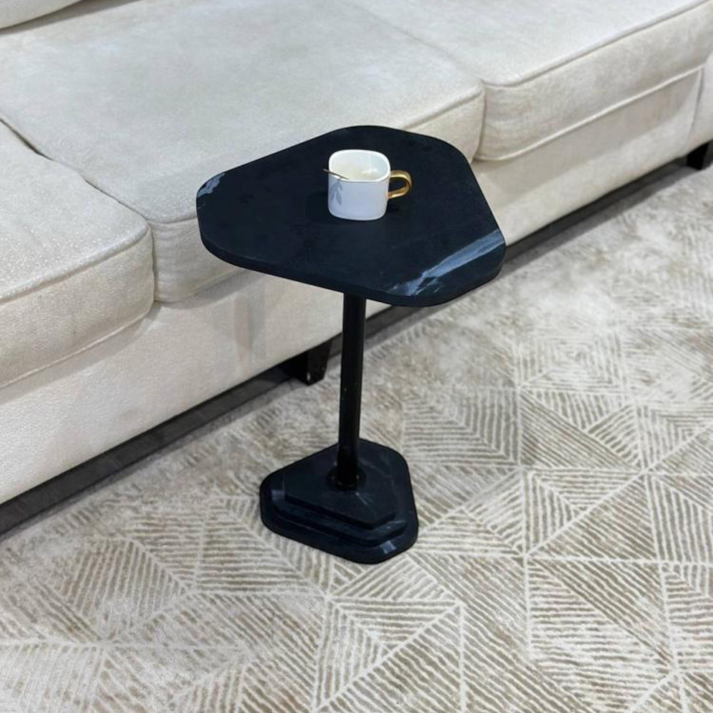 Wooden Top Pedestal Side Table - 40x37x54 cms-furniture-livingroom-sideandendtables-image-3