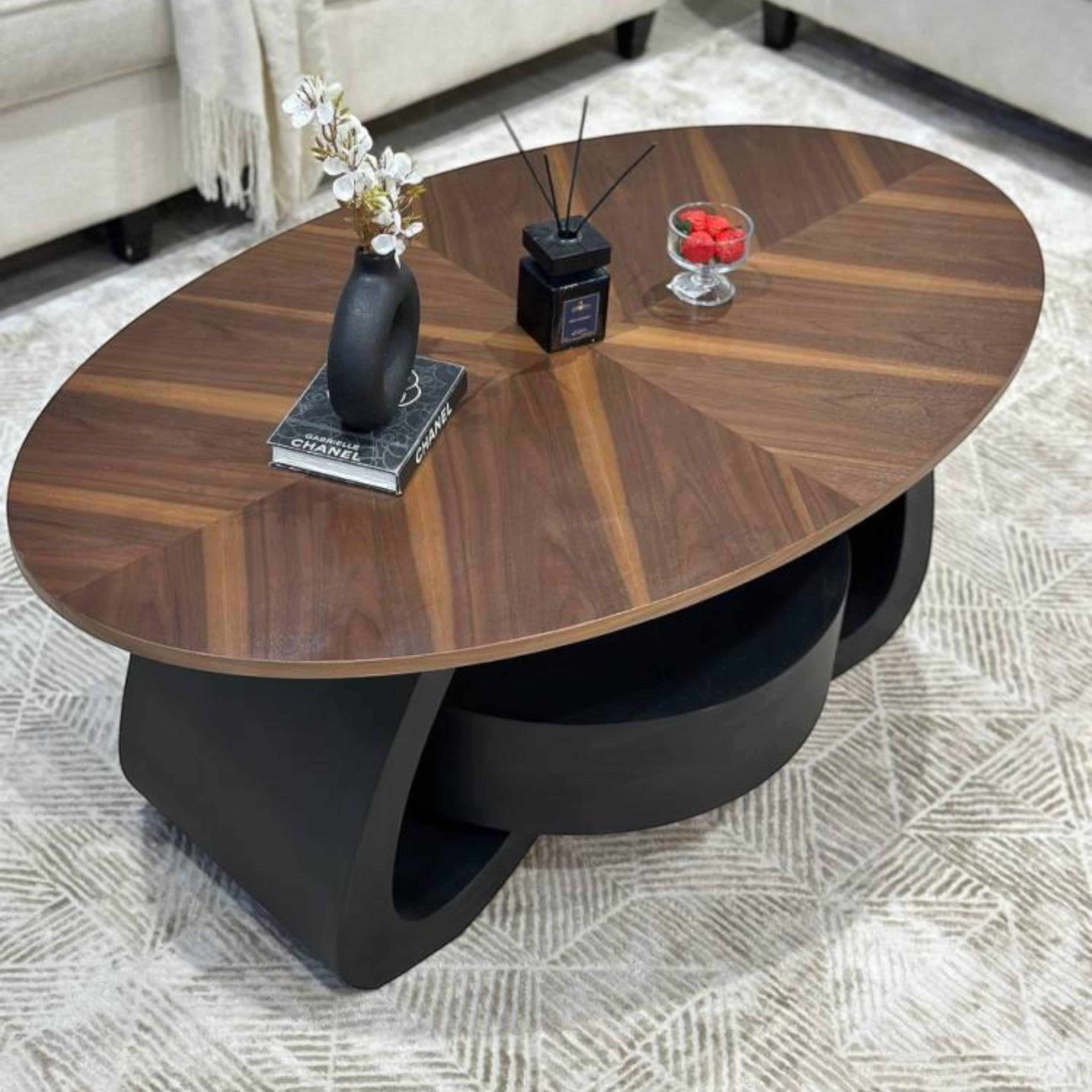 Wooden Top 7-Piece Coffee Table and Side Table Set-furniture-livingroom-coffeetables-image-5