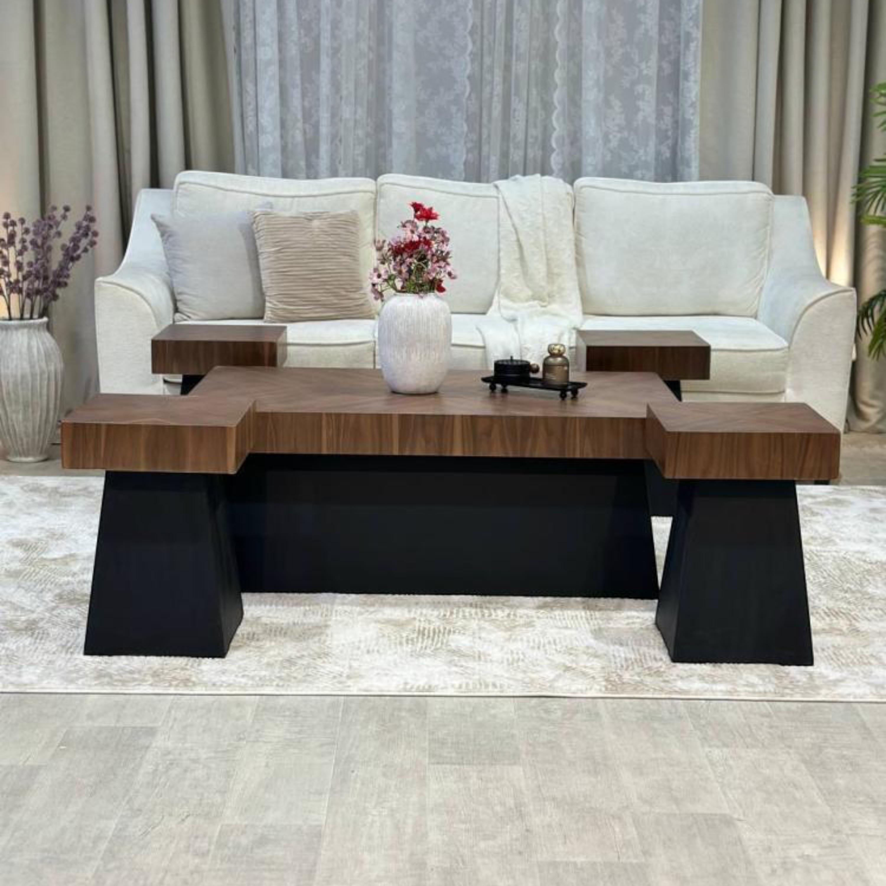Wooden Top 5-Piece Table Set-furniture-livingroom-coffeetables-image-1
