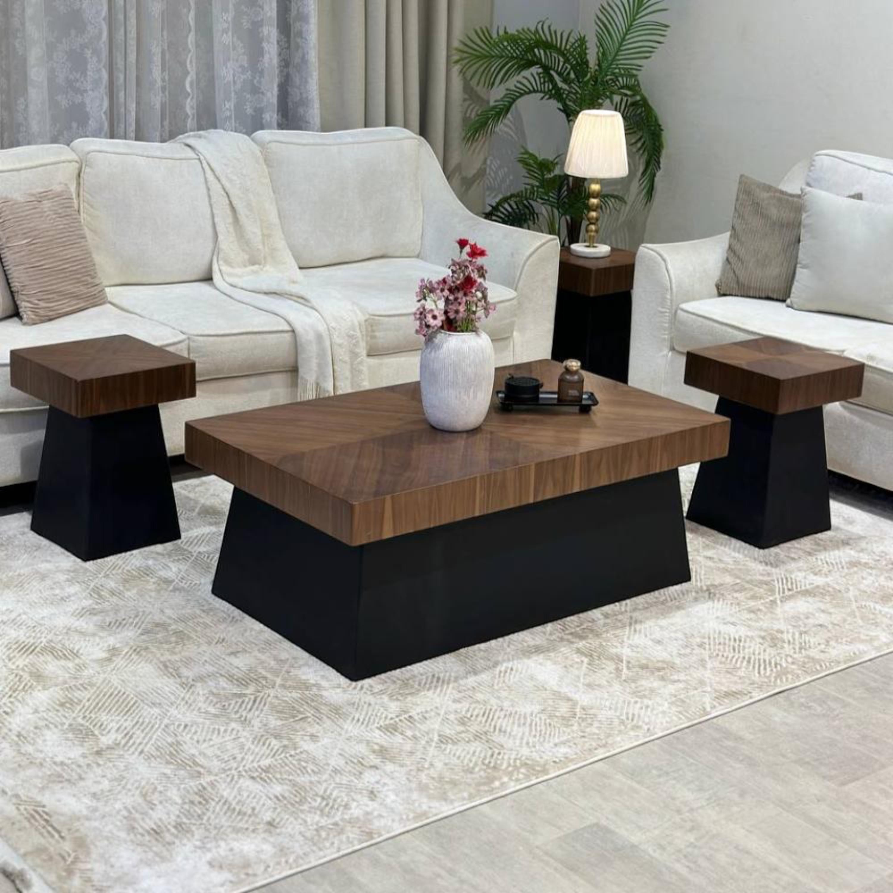 Wooden Top 5-Piece Table Set-furniture-livingroom-coffeetables-image-5