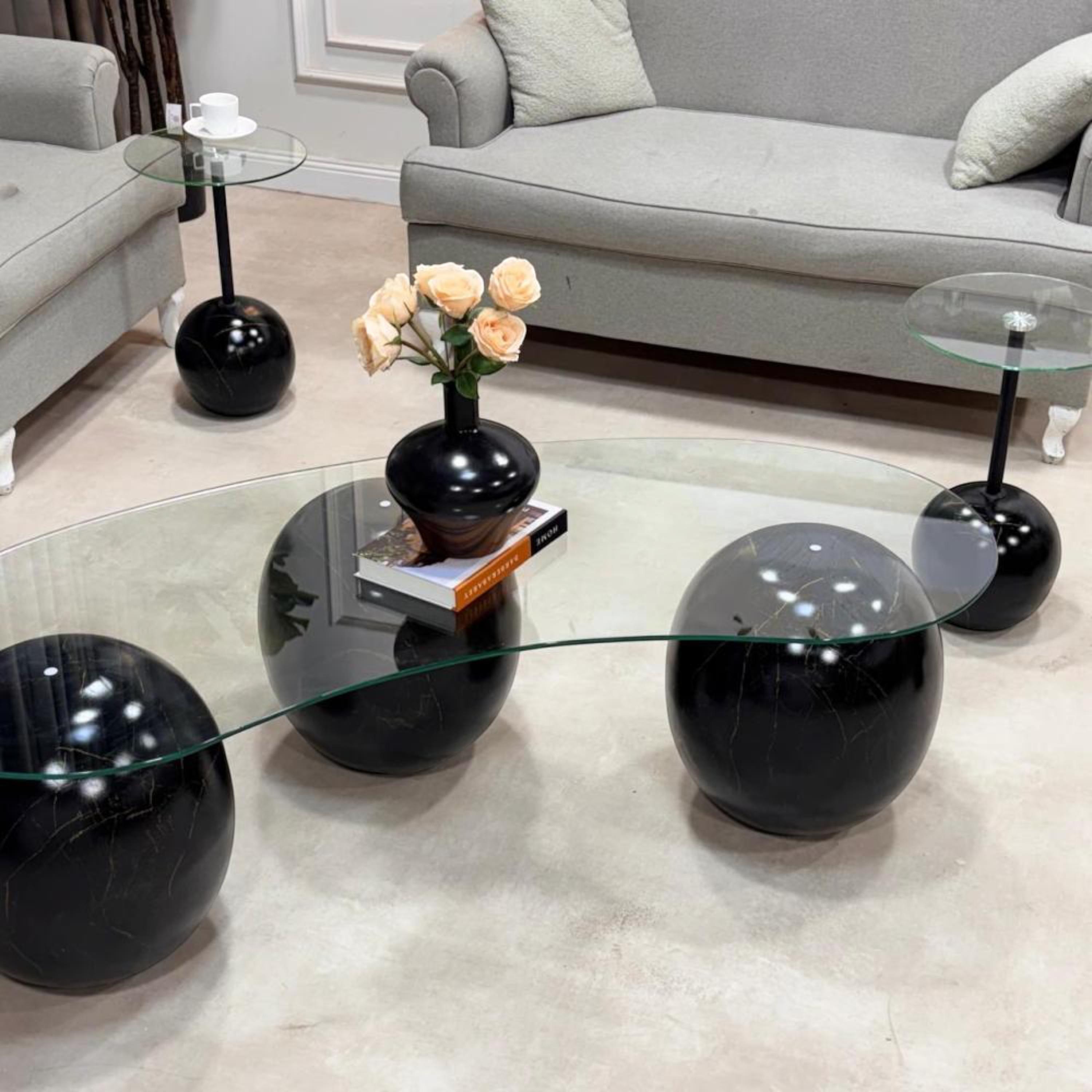 Glass Top 5-Piece Table Set-furniture-livingroom-coffeetables-image-2