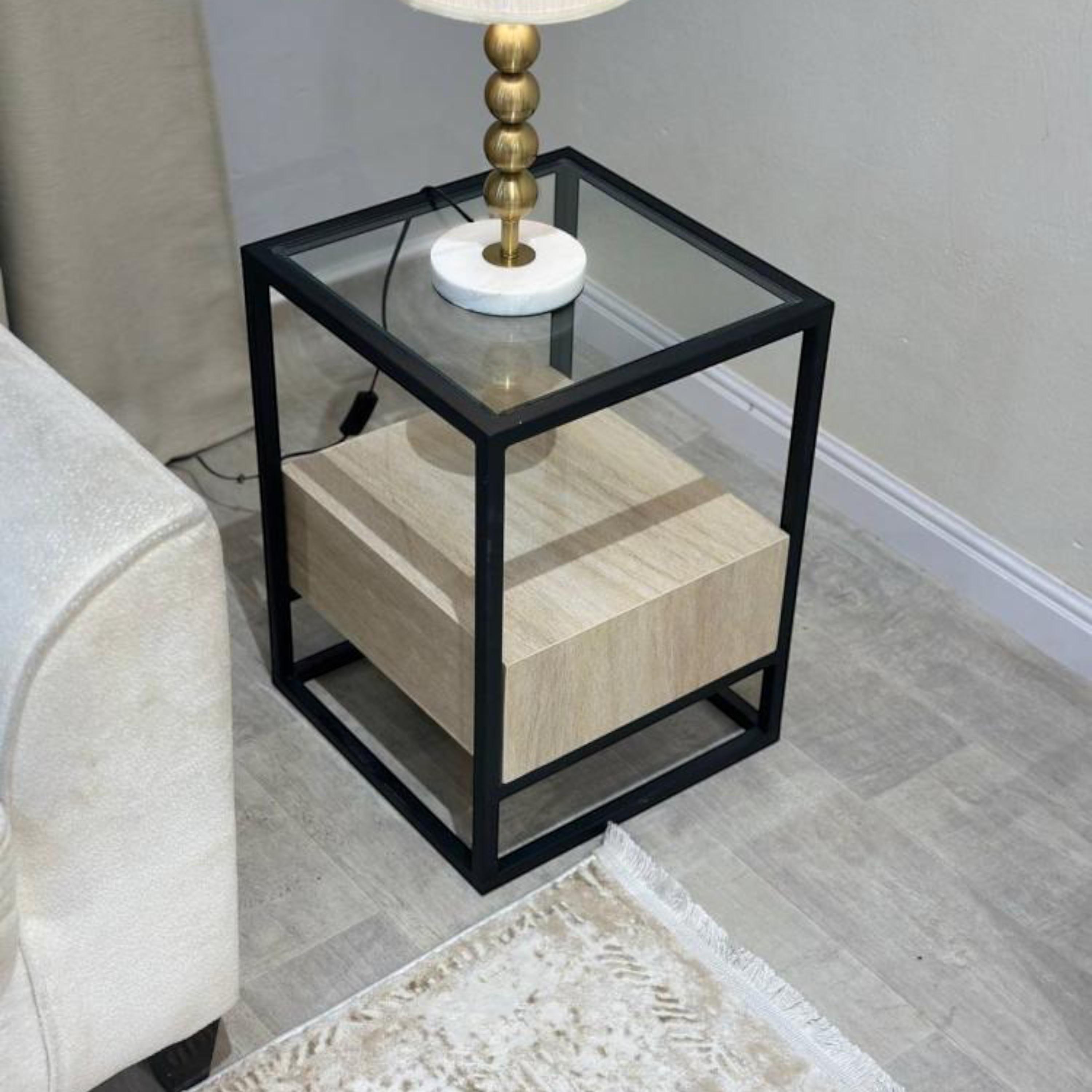 Glass Top 5-Piece Coffee Table and Side Table Set-furniture-livingroom-coffeetables-image-2