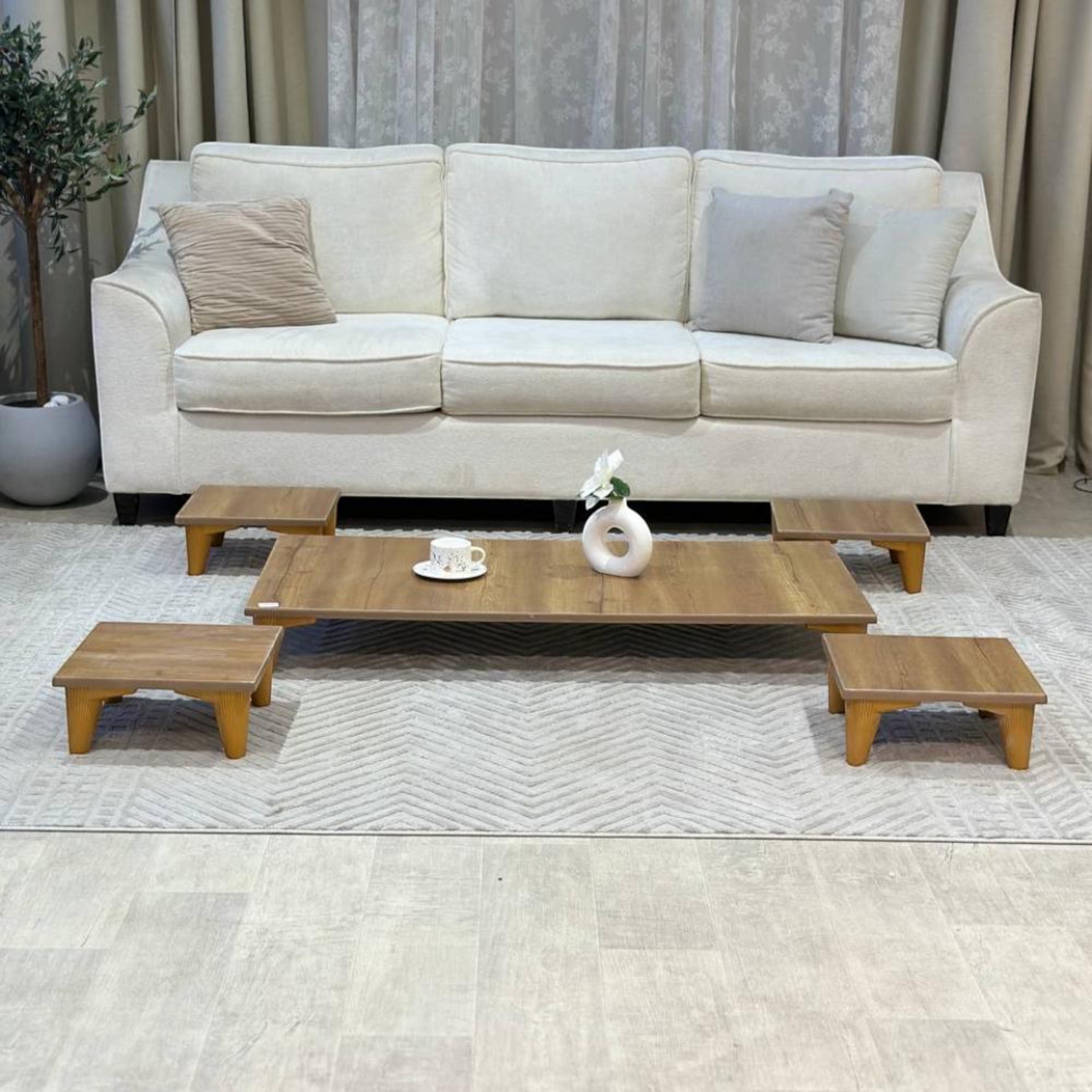 Wooden Top 5-Piece Table Set-furniture-livingroom-coffeetables-image-1