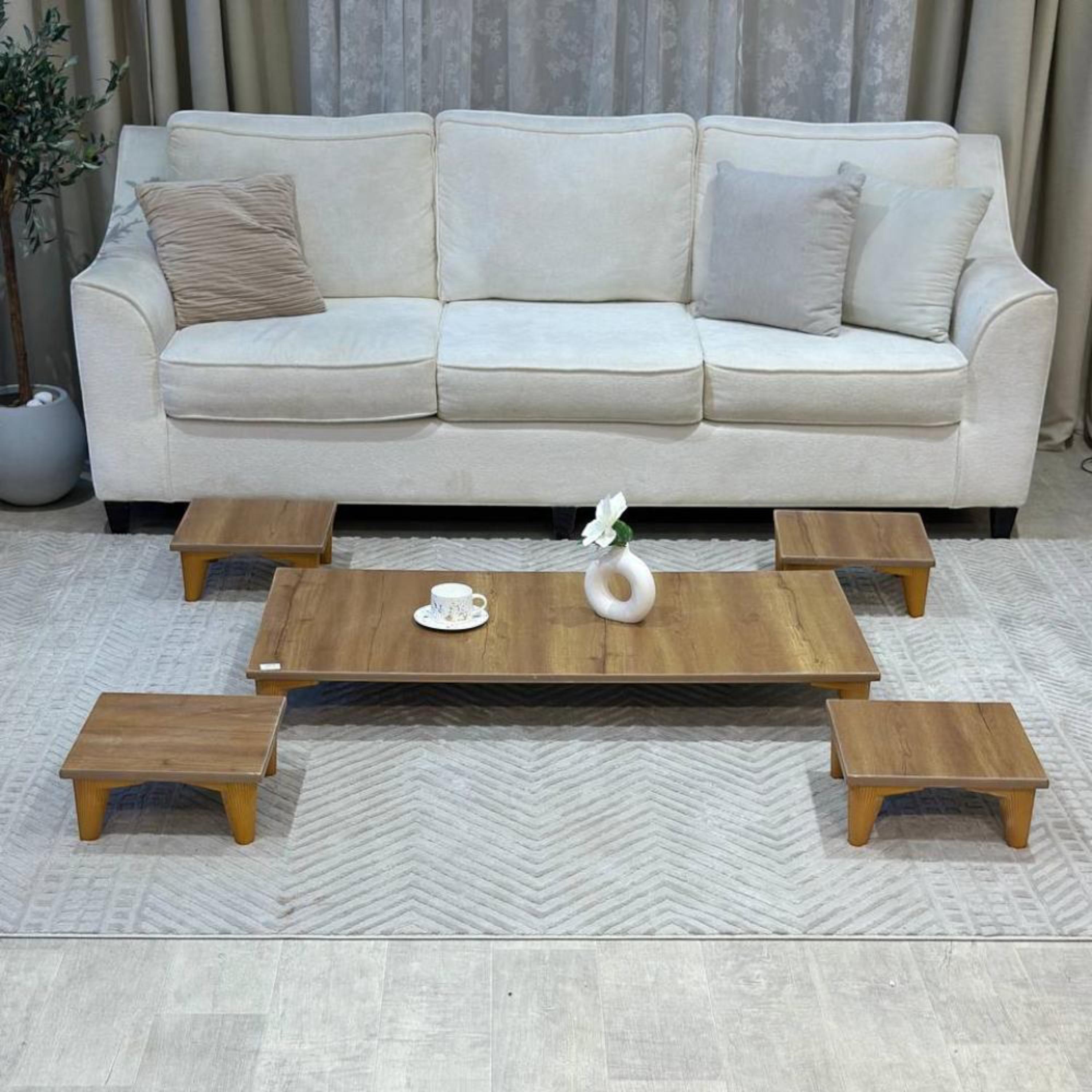 Wooden Top 5-Piece Table Set-furniture-livingroom-coffeetables-image-2