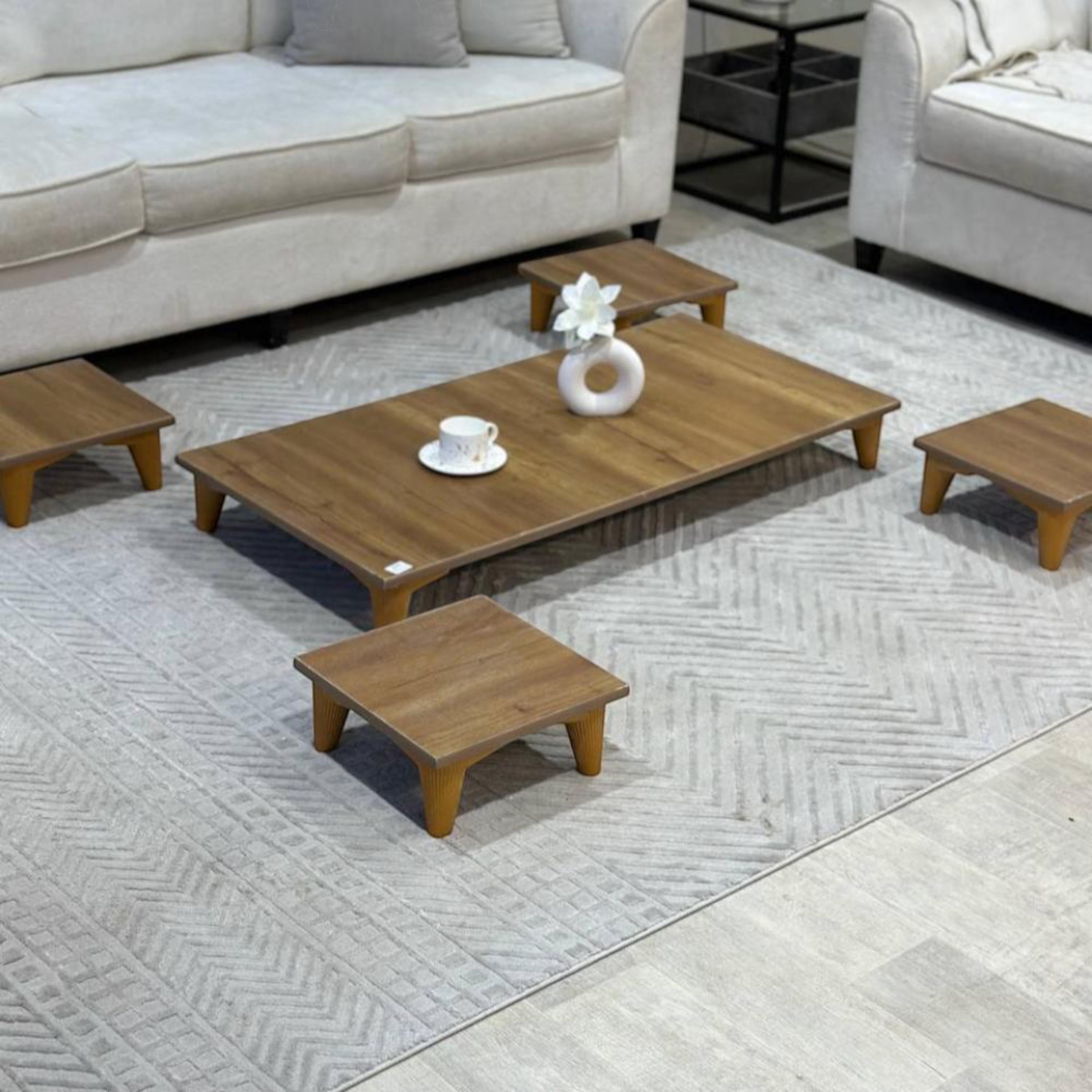 Wooden Top 5-Piece Table Set-furniture-livingroom-coffeetables-image-3