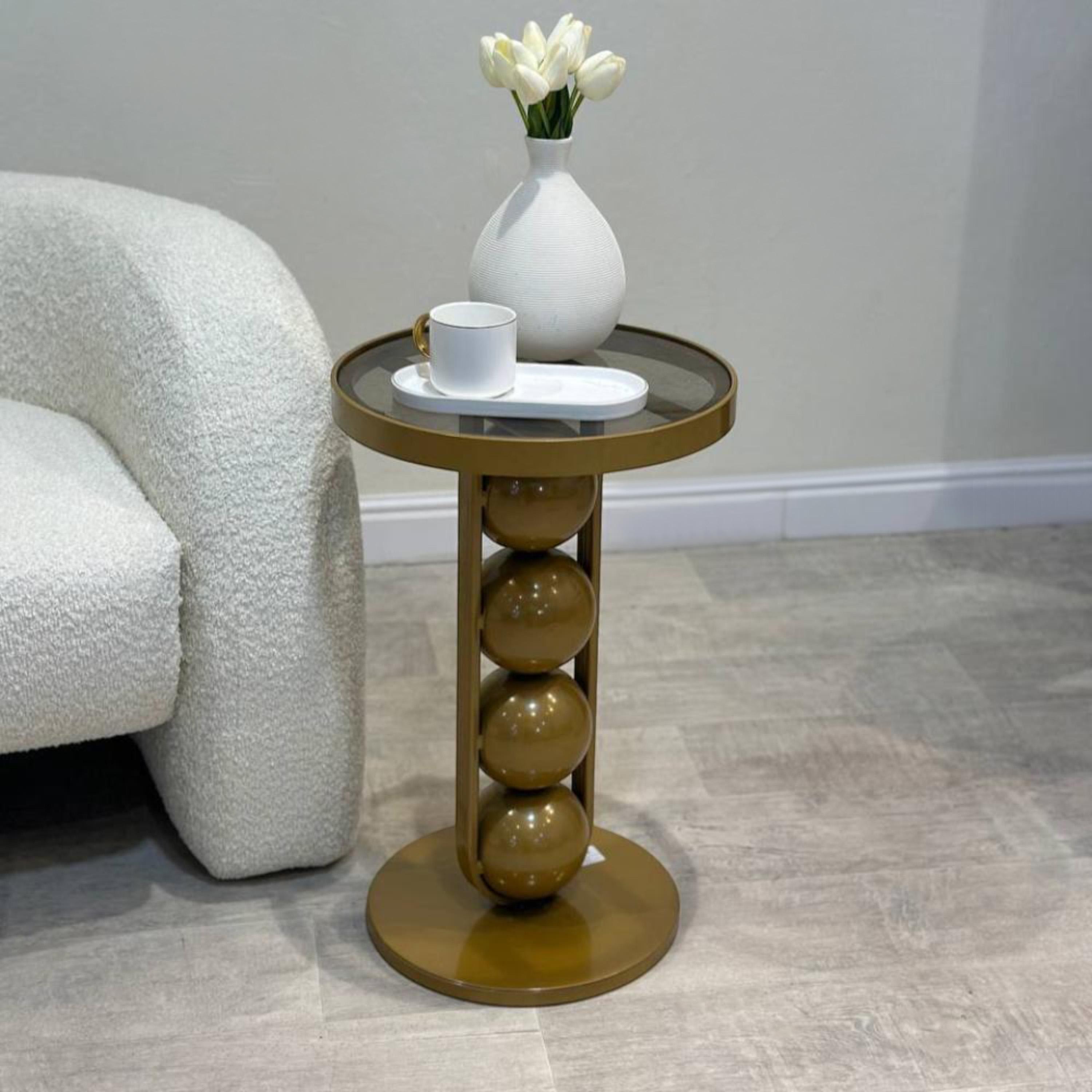 Glass Top Accent Table - 35x35x55 cm-furniture-livingroom-sideandendtables-image-1