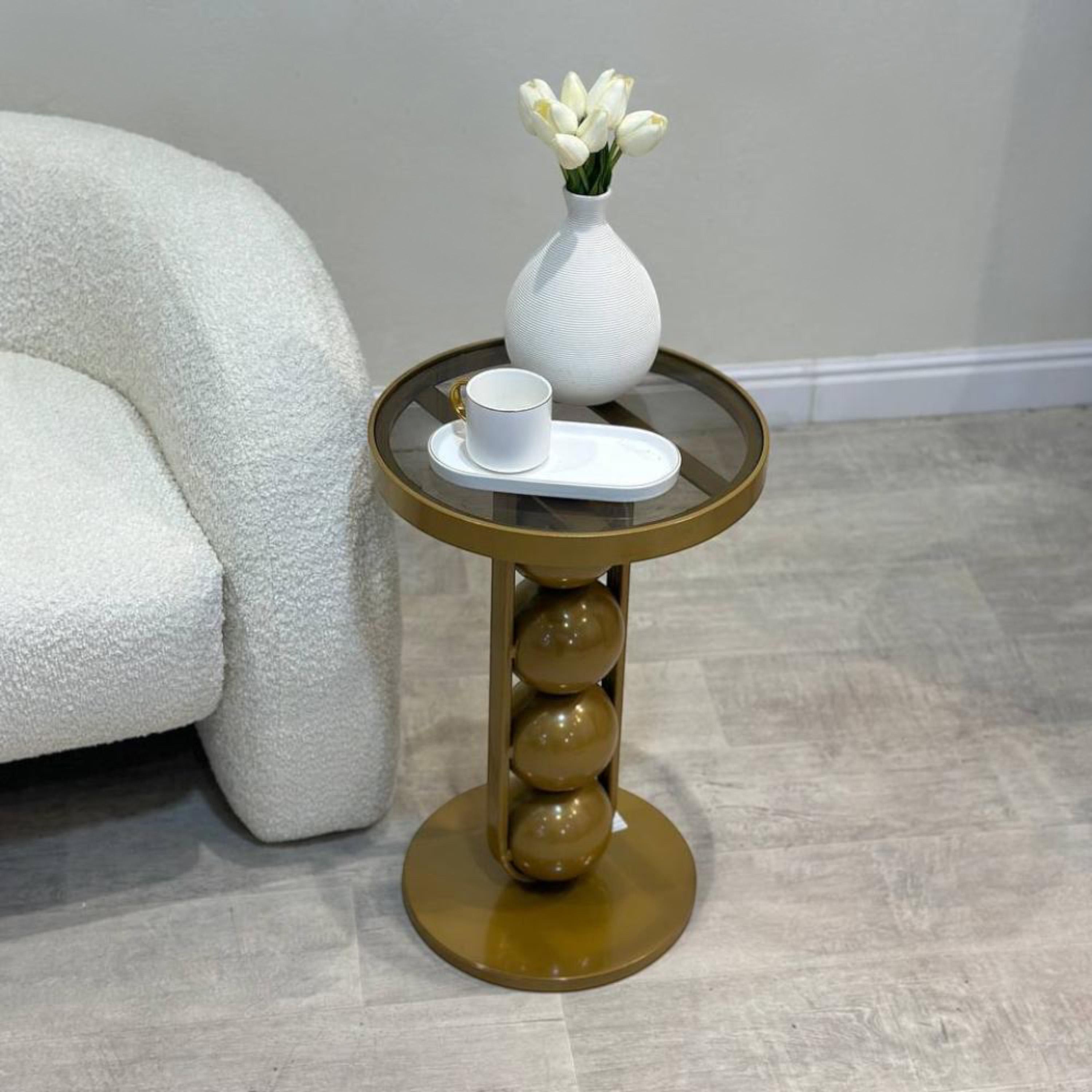 Glass Top Accent Table - 35x35x55 cm-furniture-livingroom-sideandendtables-image-2
