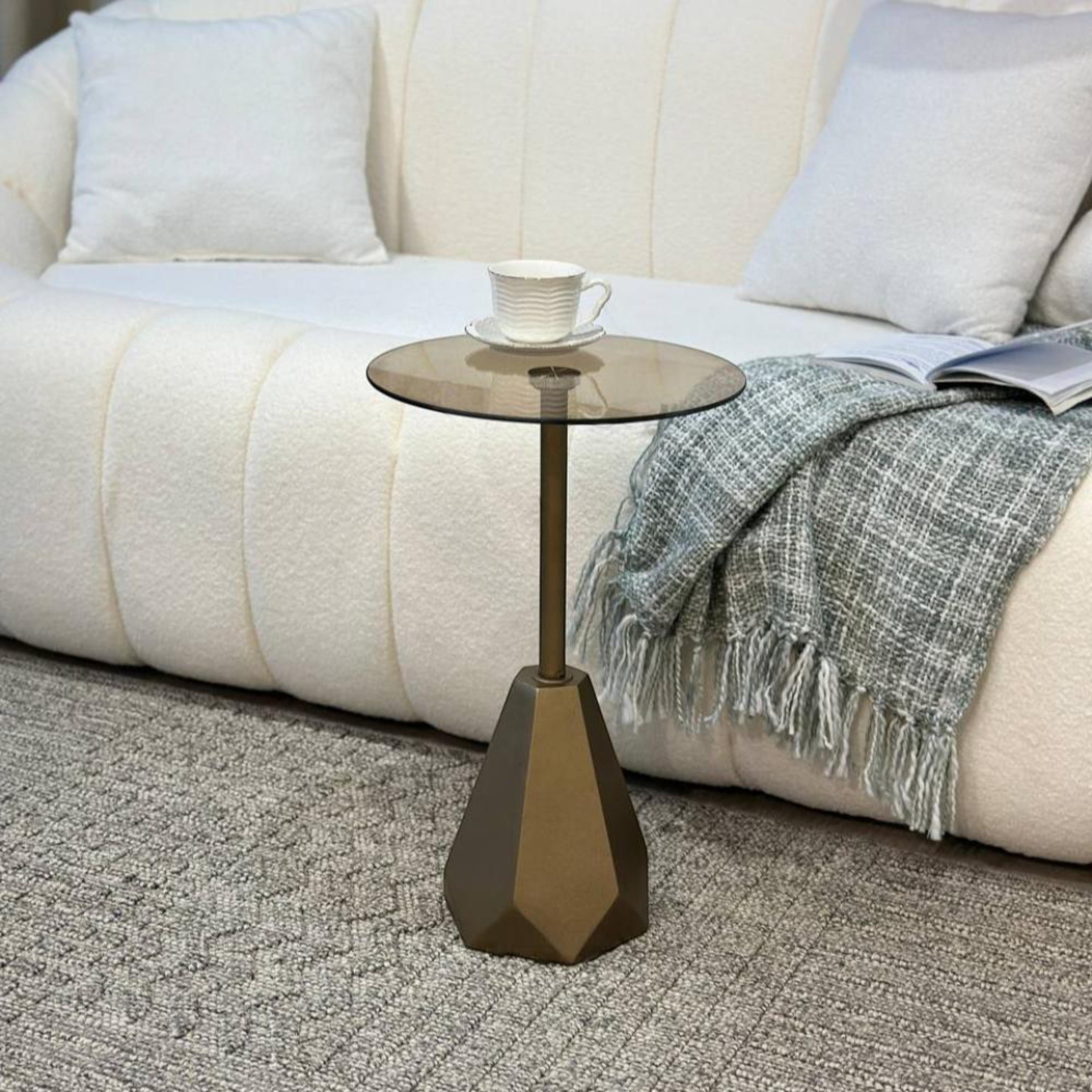 Glass Top Side Table - 35x35x55 cm-furniture-livingroom-sideandendtables-image-1