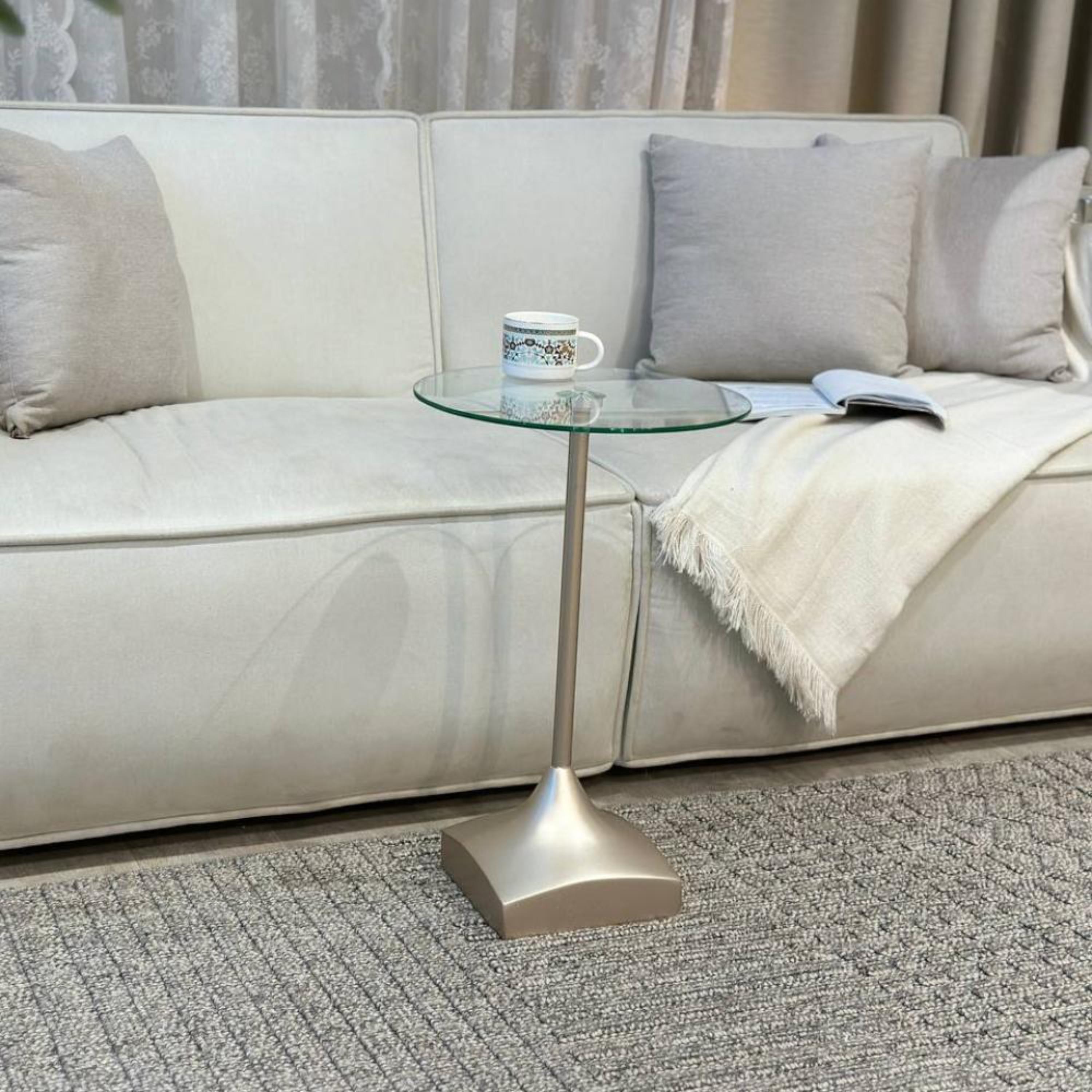 Glass Top Side Table - 35x435x55 cms-furniture-livingroom-sideandendtables-image-1