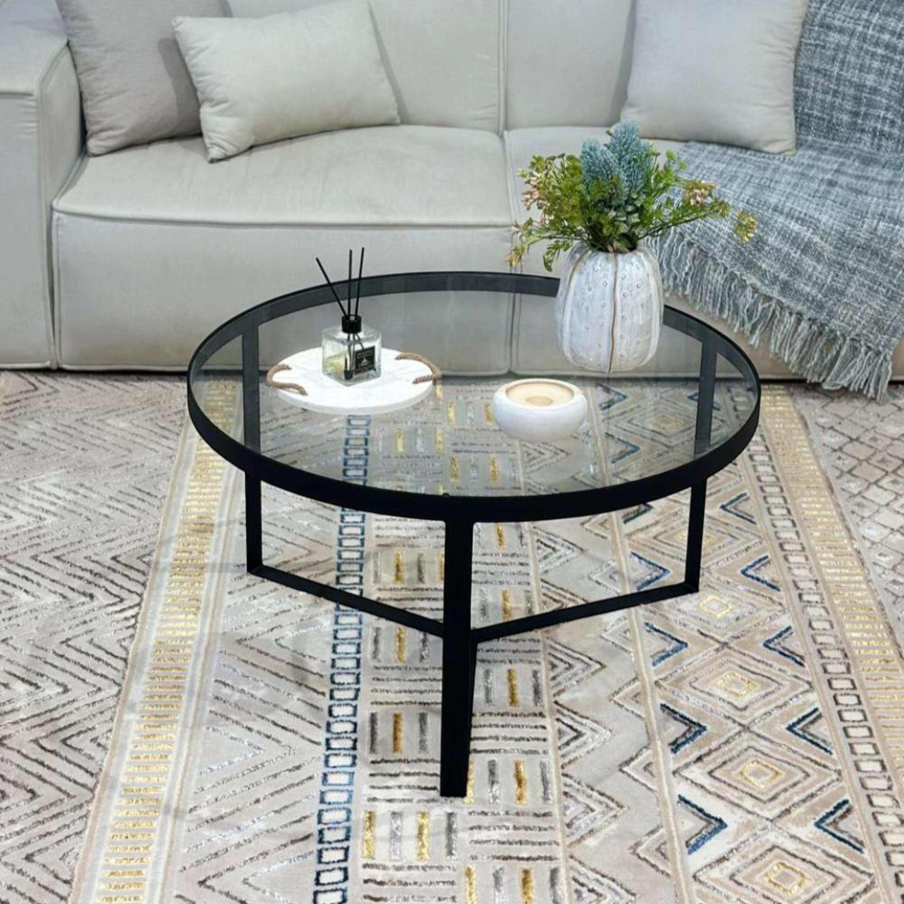 Glass Top Coffee Table - 90x50 cms-furniture-livingroom-coffeetables-image-2