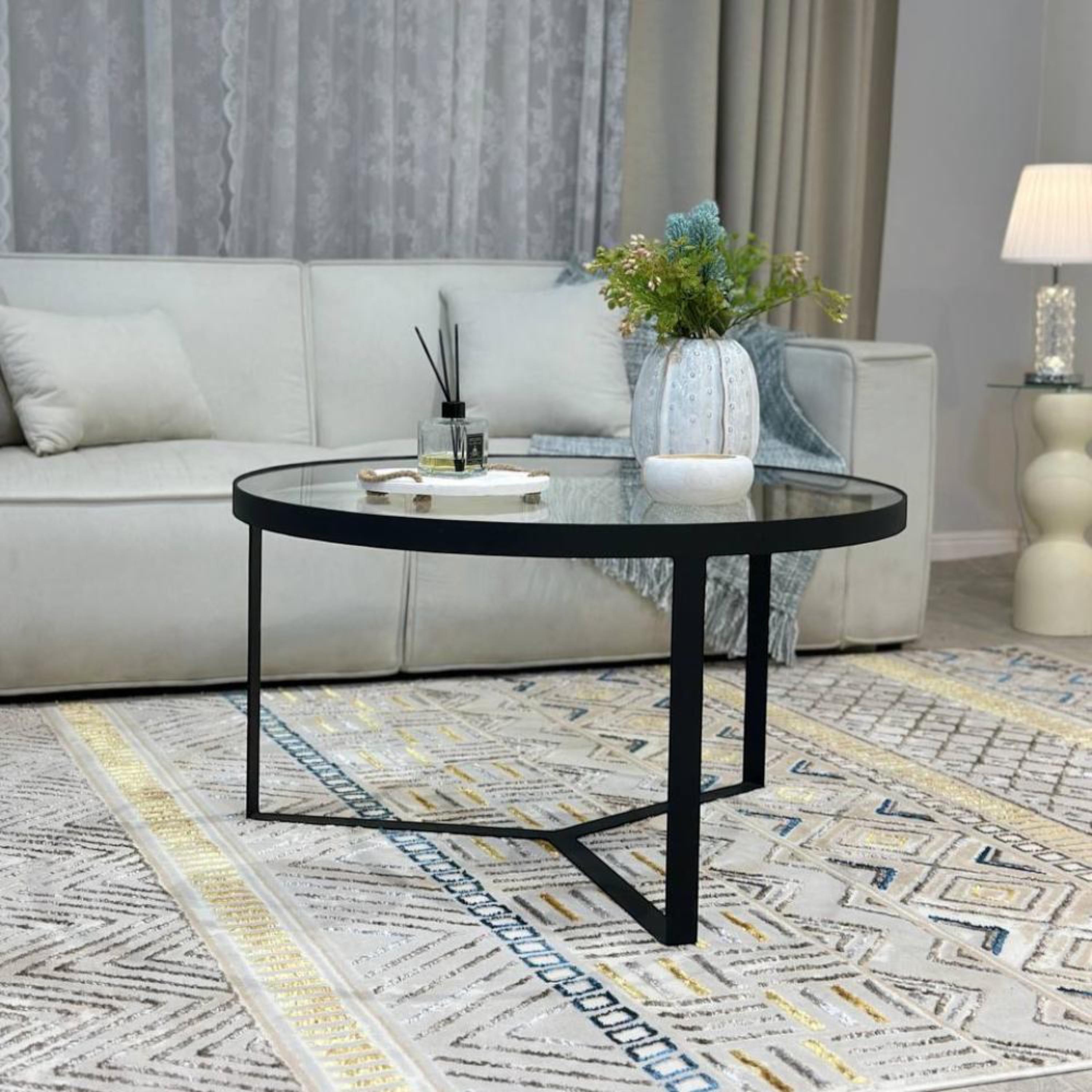 Glass Top Coffee Table - 90x50 cms-furniture-livingroom-coffeetables-image-3