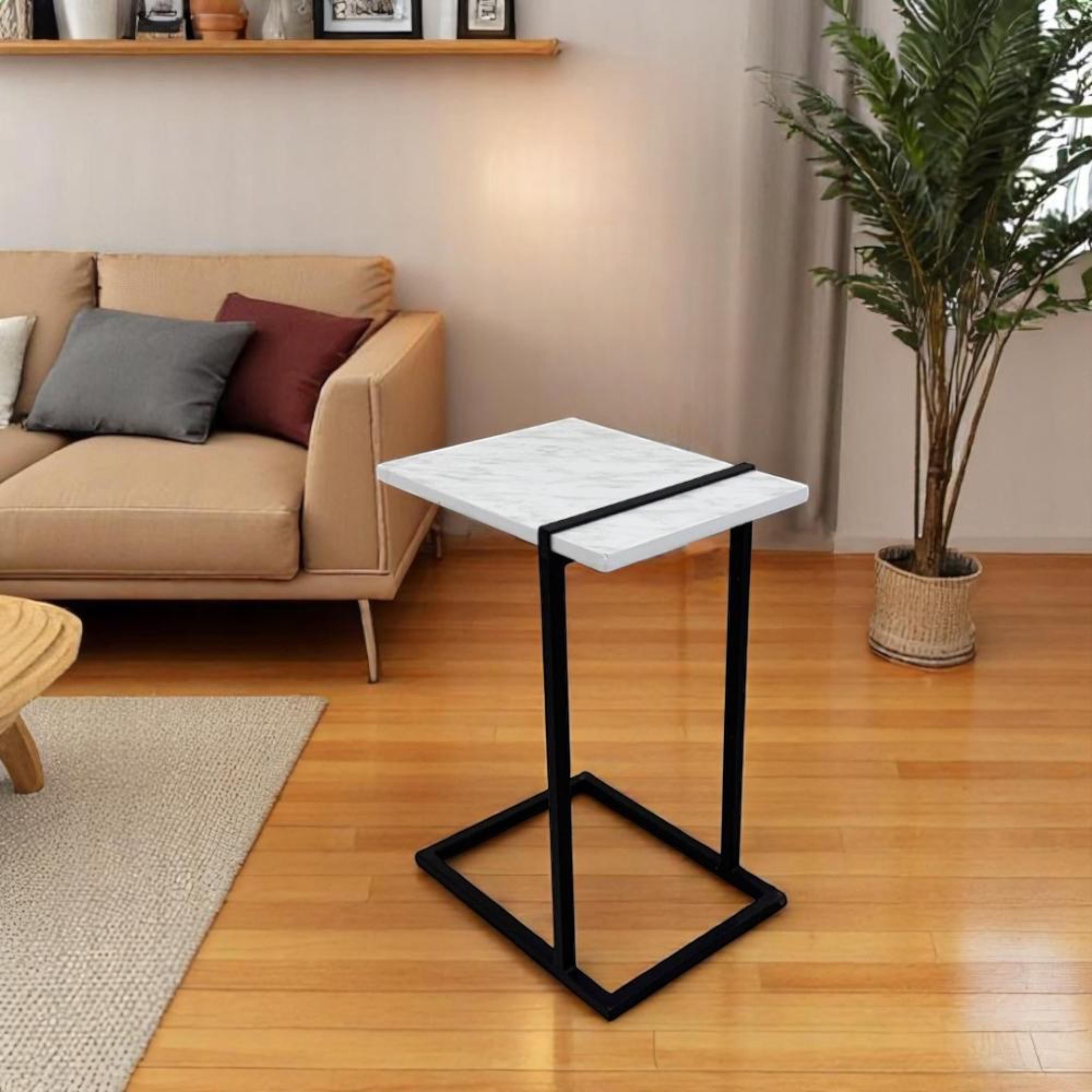 Wooden Top Side Table - 40x30x55 cms-furniture-livingroom-sideandendtables-image-1