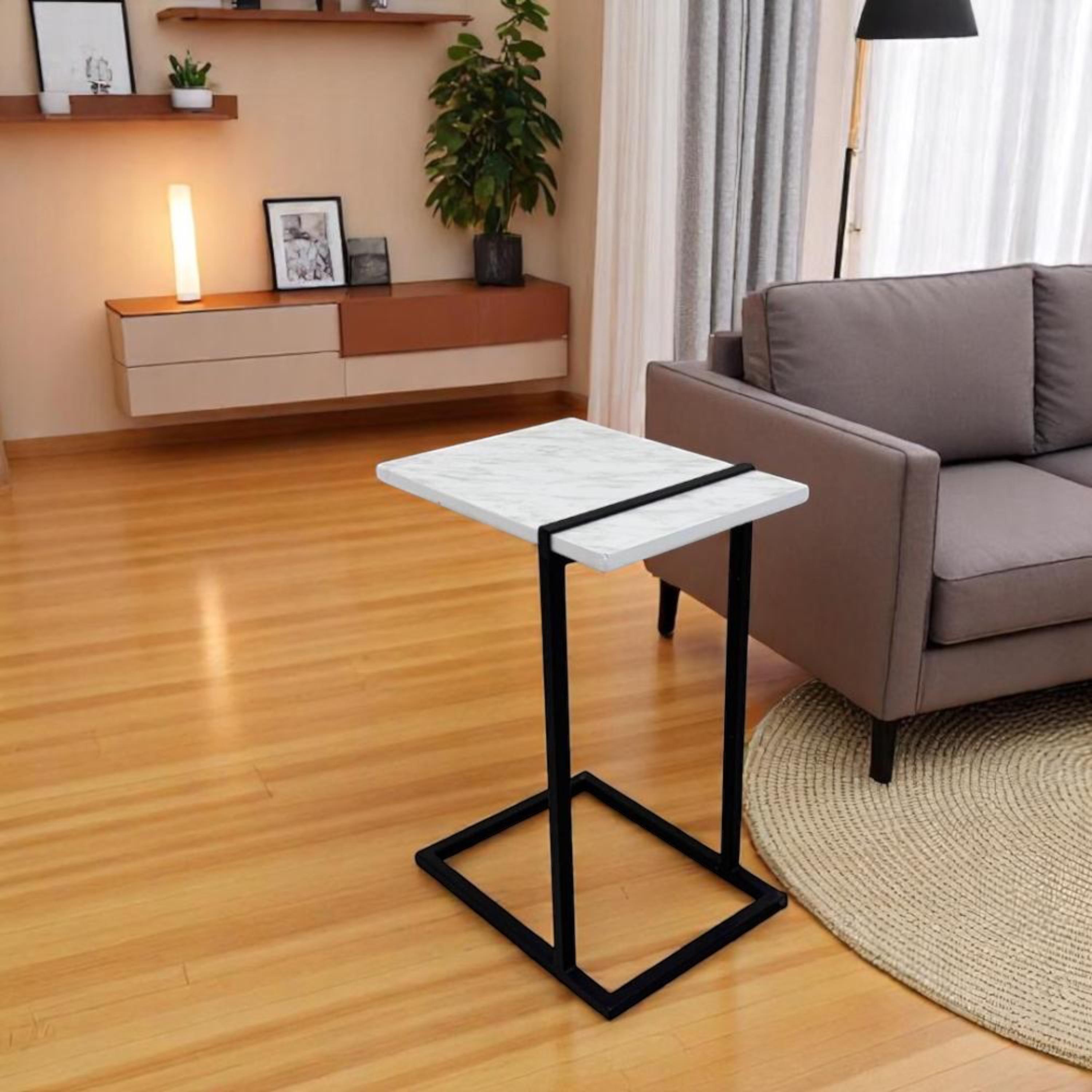 Wooden Top Side Table - 40x30x55 cms-furniture-livingroom-sideandendtables-image-2