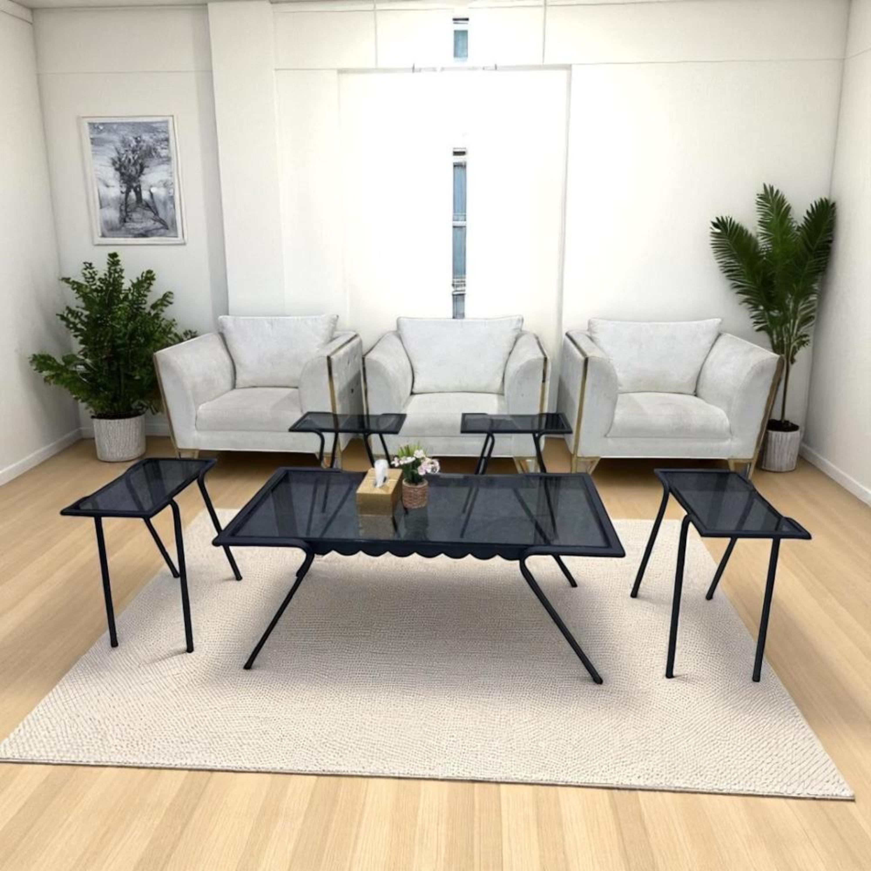 Glass Top 5-Piece Table Set-furniture-livingroom-coffeetables-image-2