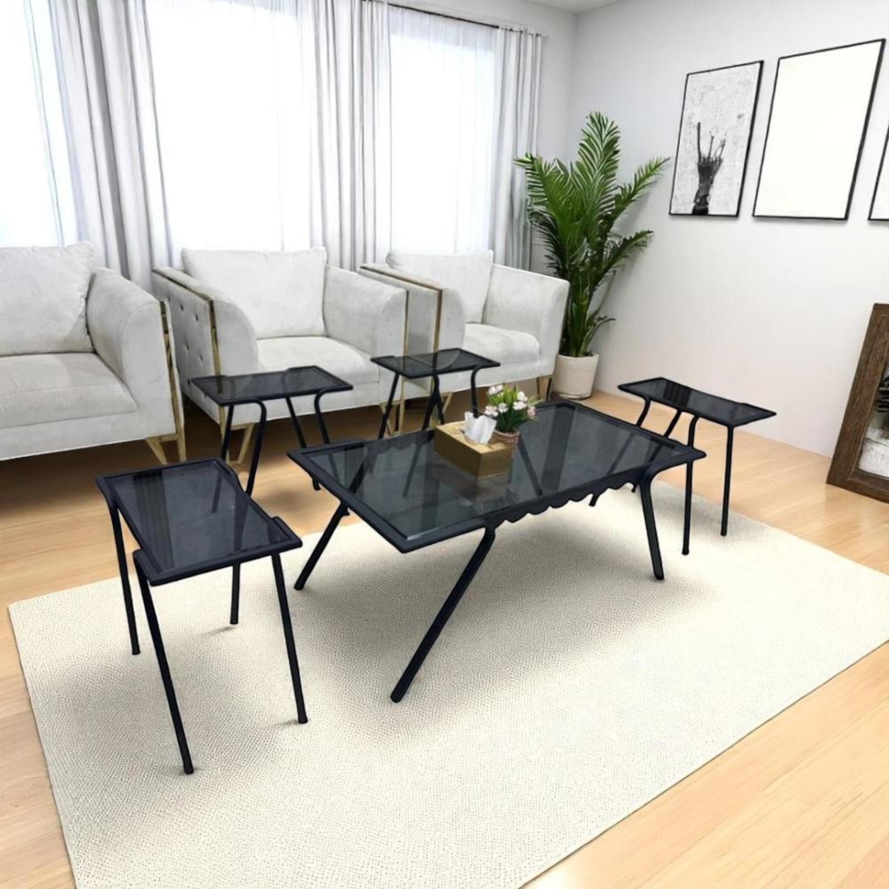 Glass Top 5-Piece Table Set-furniture-livingroom-coffeetables-image-5
