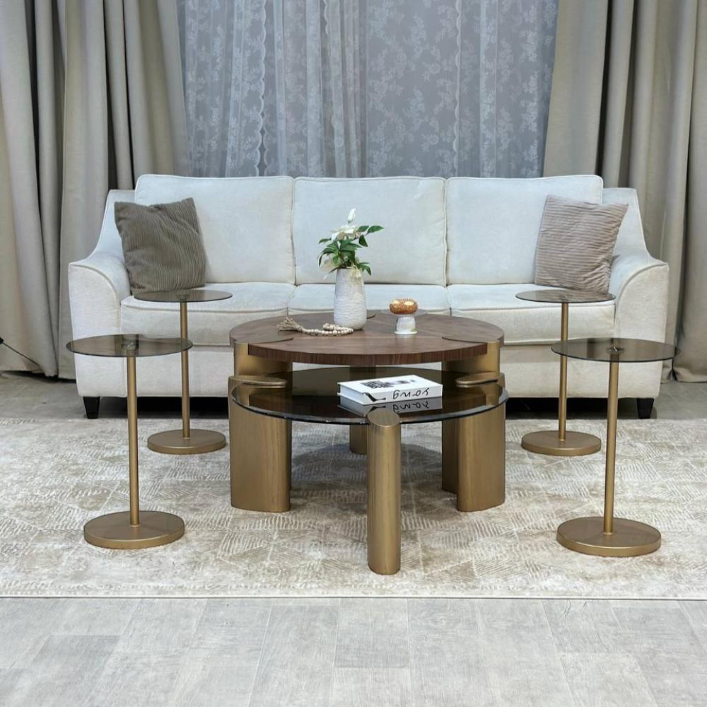 Wooden Top 6-Piece Table Set-furniture-livingroom-coffeetables-image-1