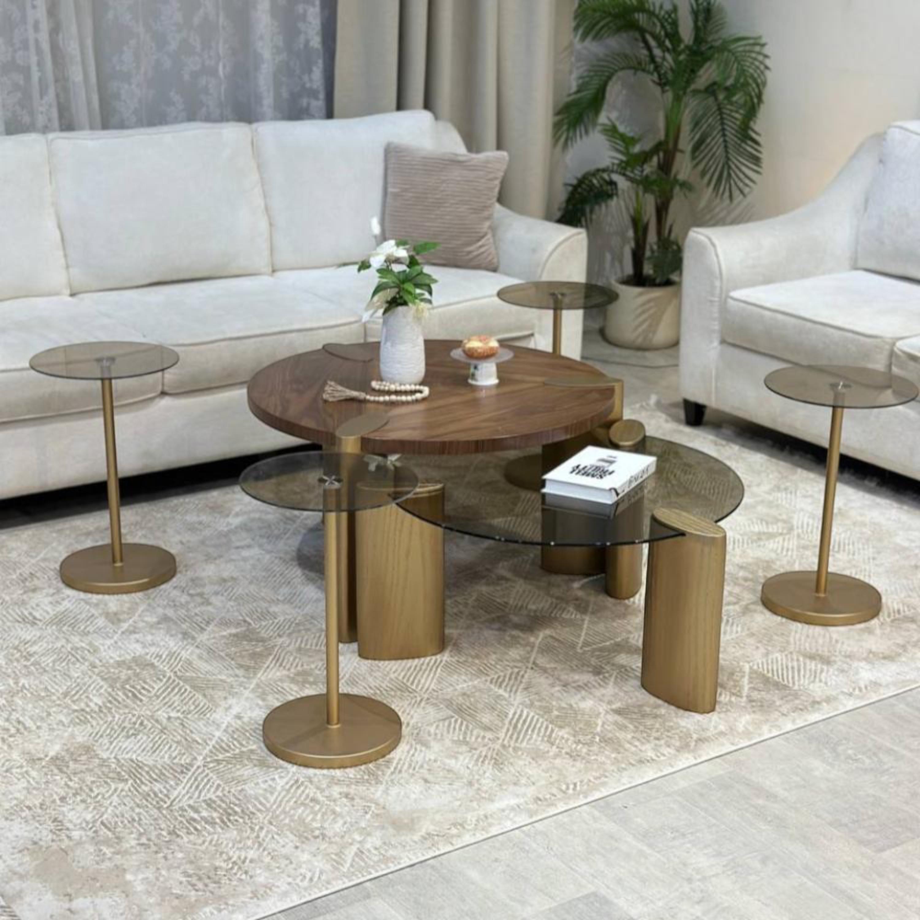 Wooden Top 6-Piece Table Set-furniture-livingroom-coffeetables-image-2