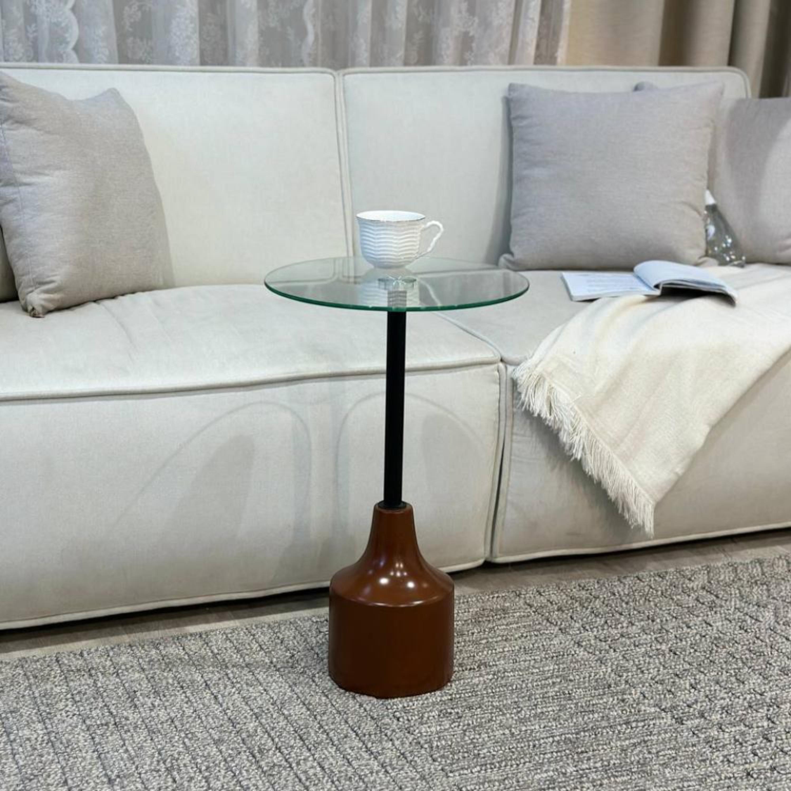 Glass Top Side Table - 35x35x55 cm-furniture-livingroom-sideandendtables-image-1