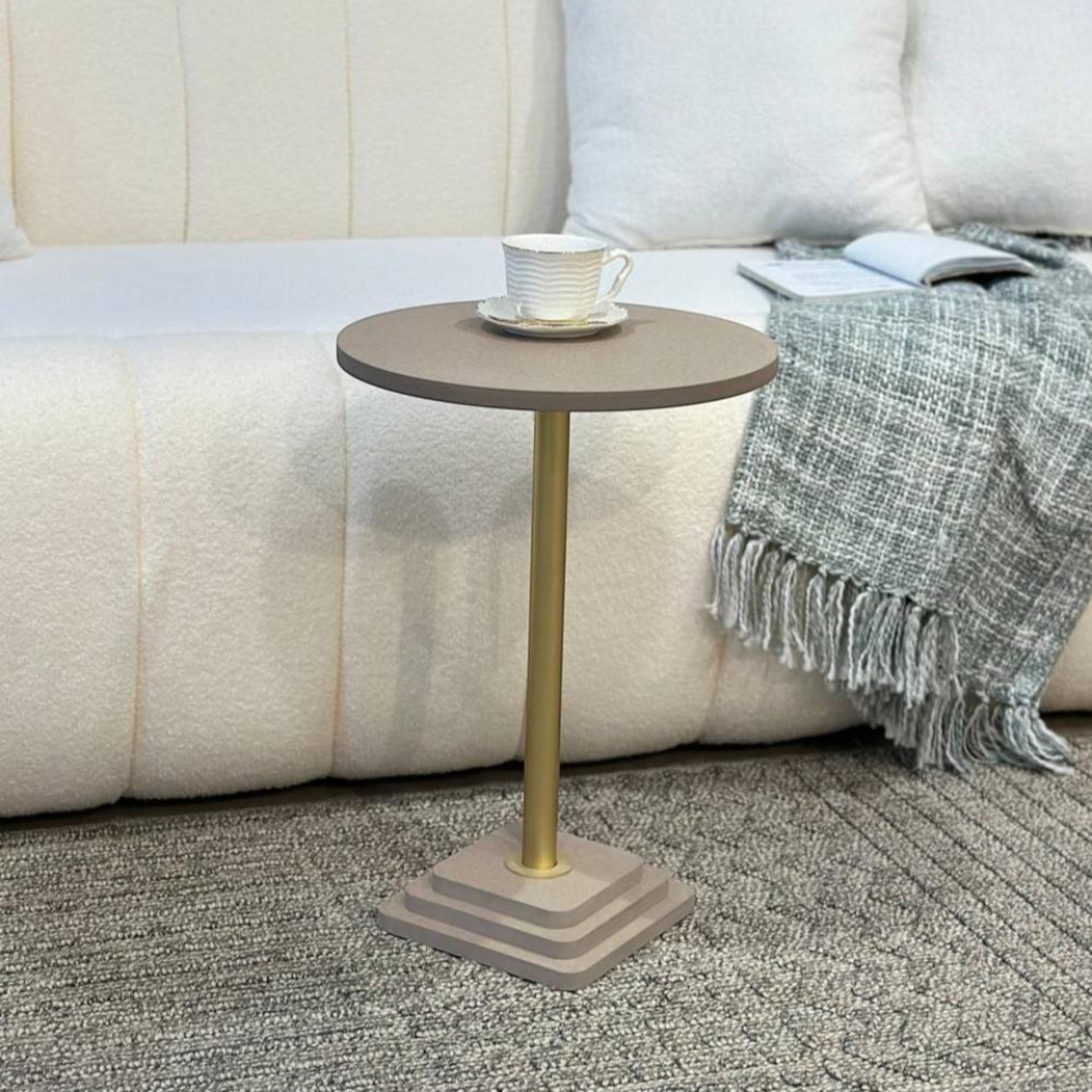Round Accent Table - 38x38x54 cms-furniture-livingroom-sideandendtables-image-1
