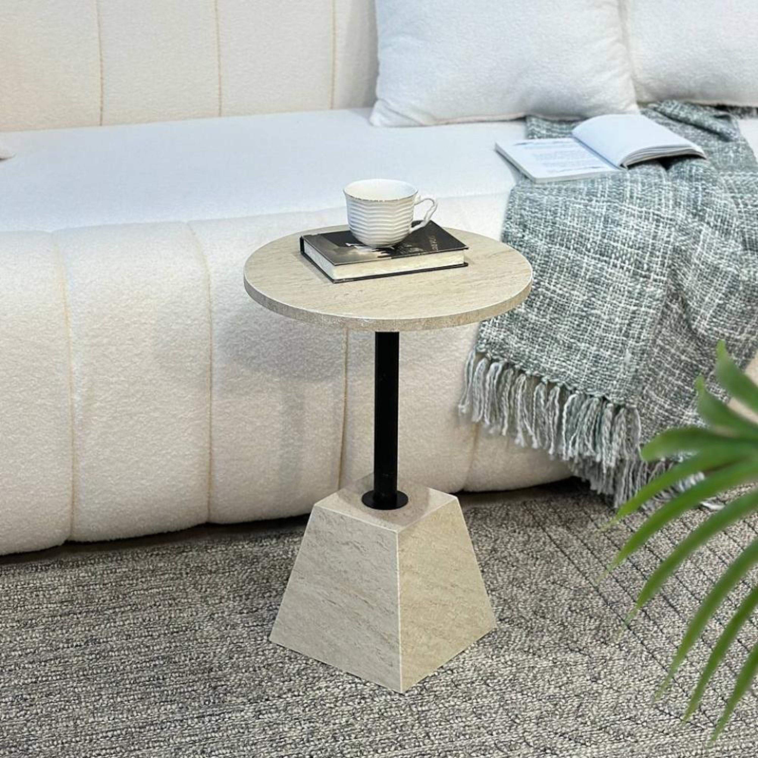 Wooden Top Side Table - 36x36x53 cms-furniture-livingroom-sideandendtables-image-2