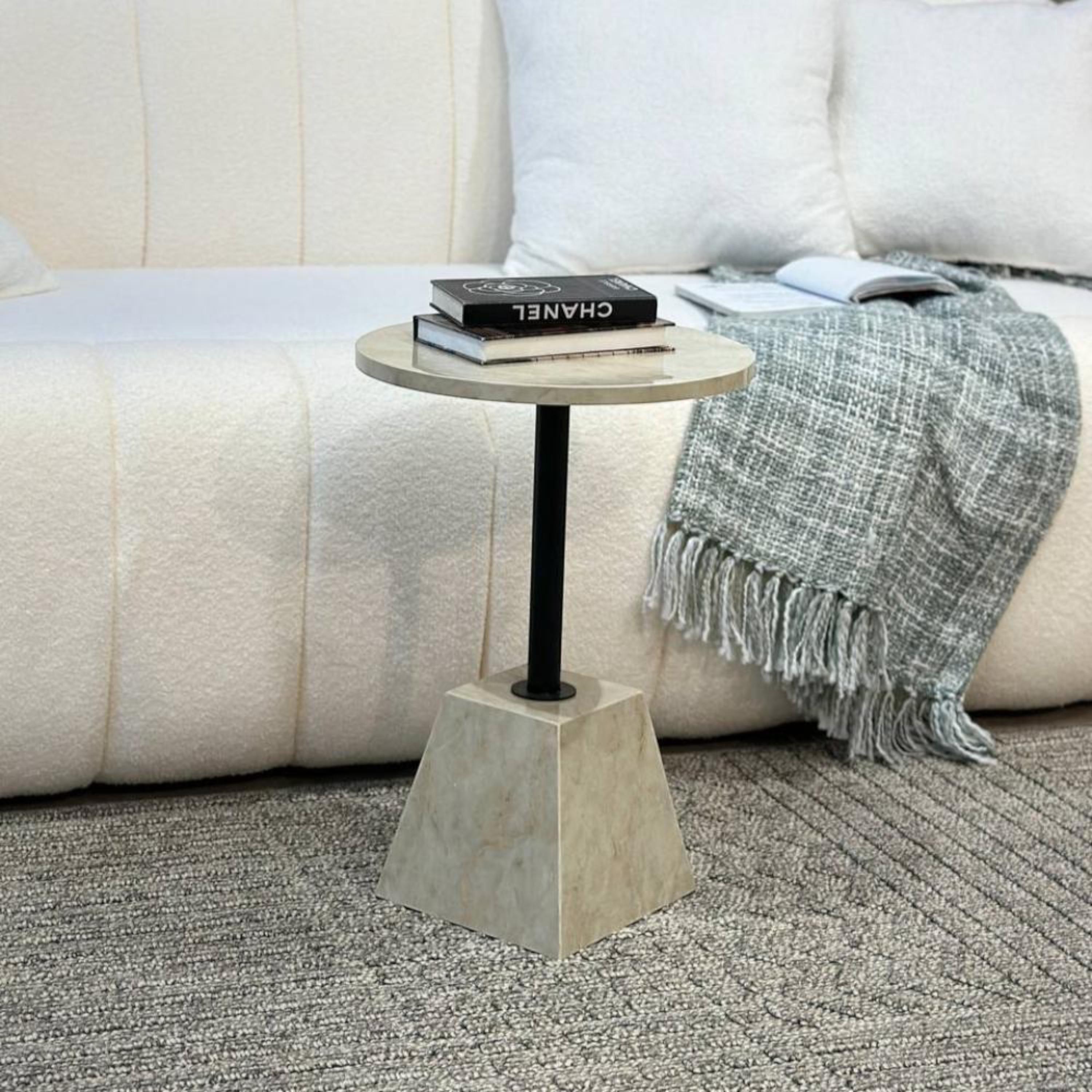 Round Accent Table - 36x36x53 cms-furniture-livingroom-sideandendtables-image-1