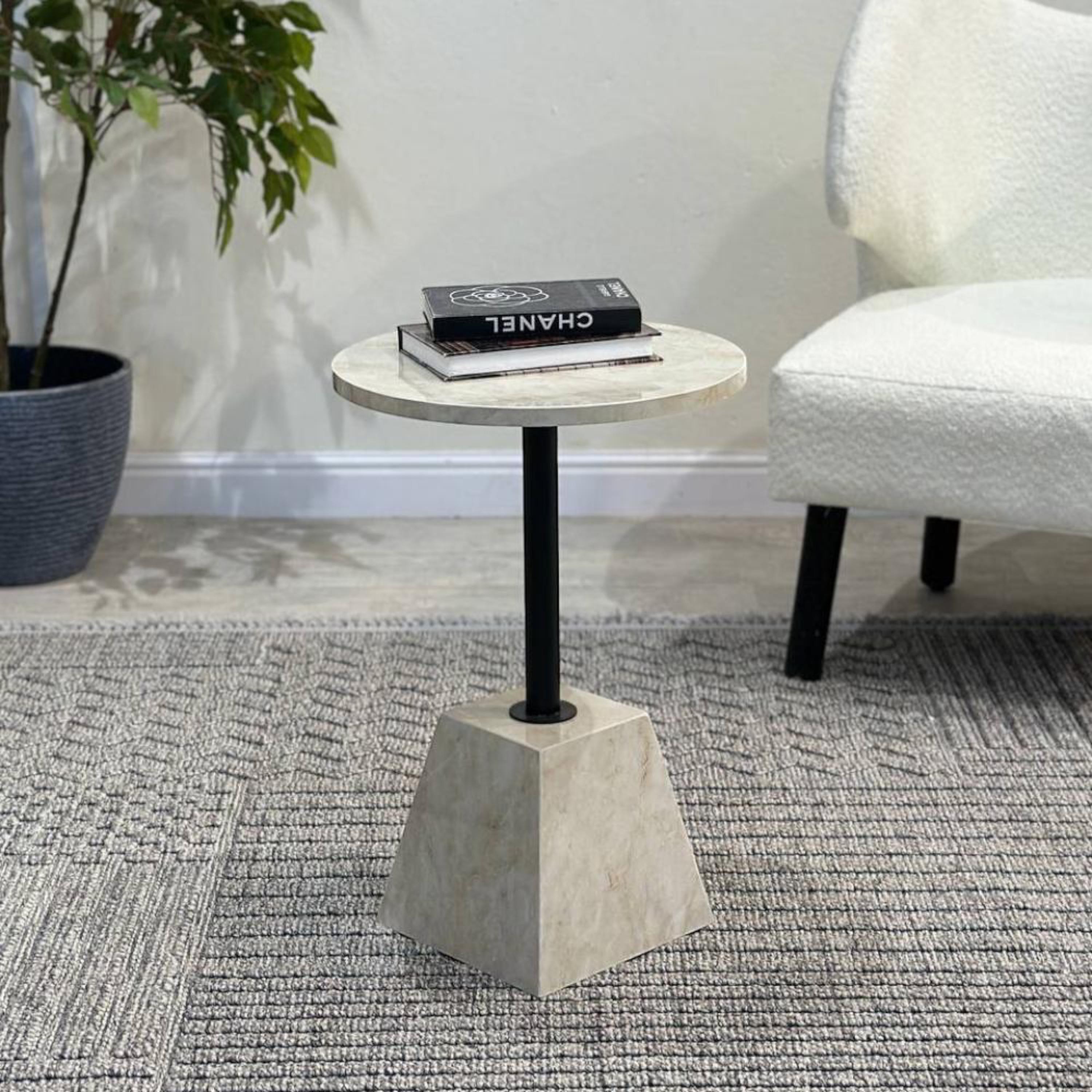 Round Accent Table - 36x36x53 cms-furniture-livingroom-sideandendtables-image-3