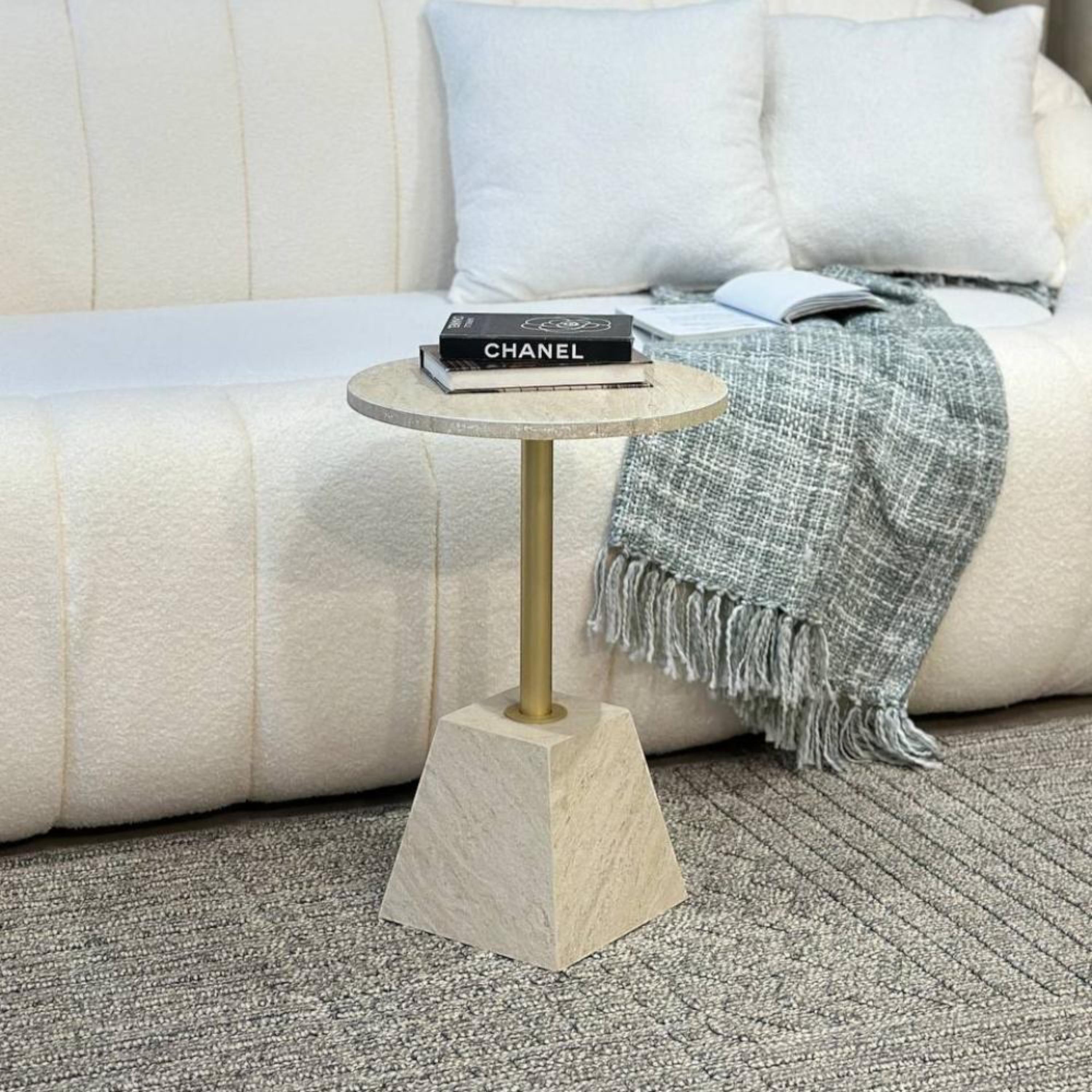 Round Accent Table - 36x36x53 cms-furniture-livingroom-sideandendtables-image-1