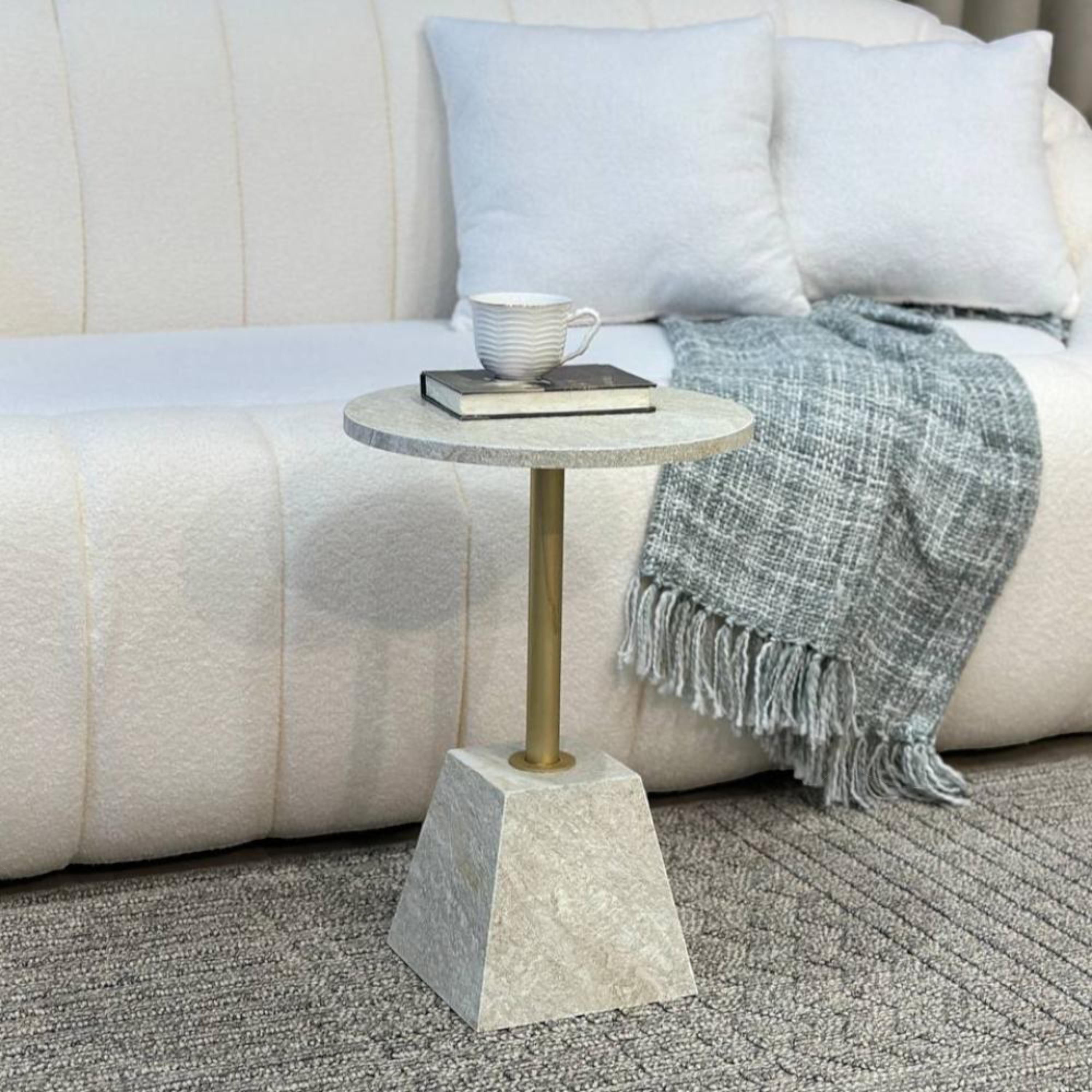 Wooden Top Pedestal Side Table - 36x53 cms-furniture-livingroom-sideandendtables-image-1