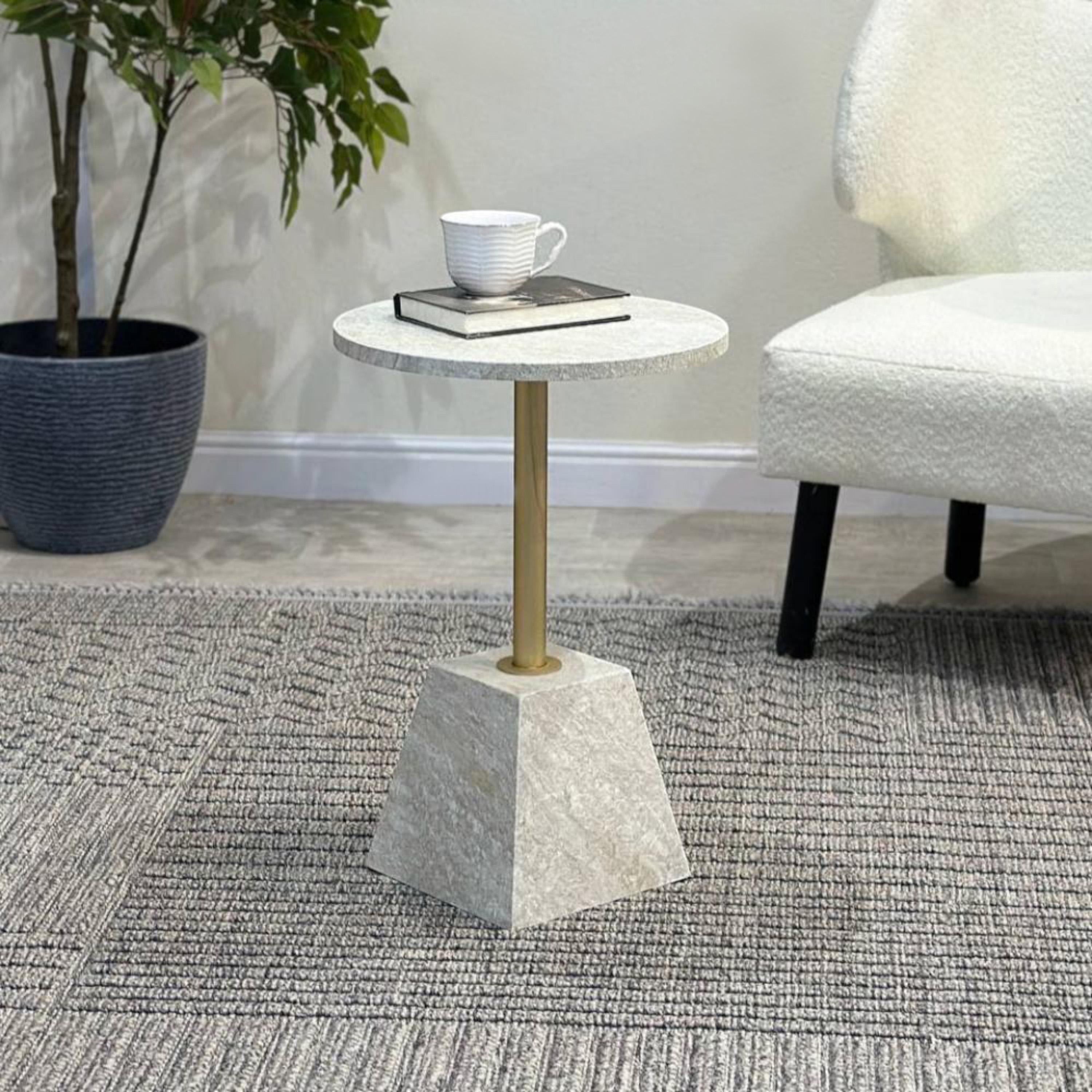 Wooden Top Pedestal Side Table - 36x53 cms-furniture-livingroom-sideandendtables-image-2